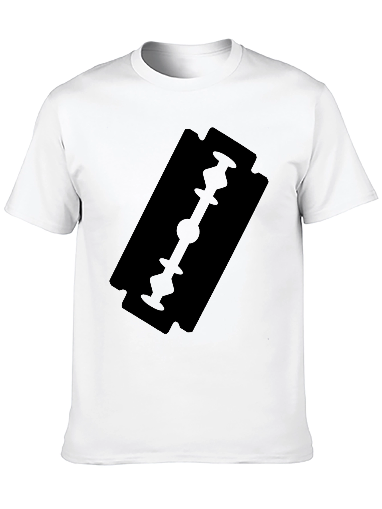 Black Black T-Shirt with Razor Blade Graphic view 10