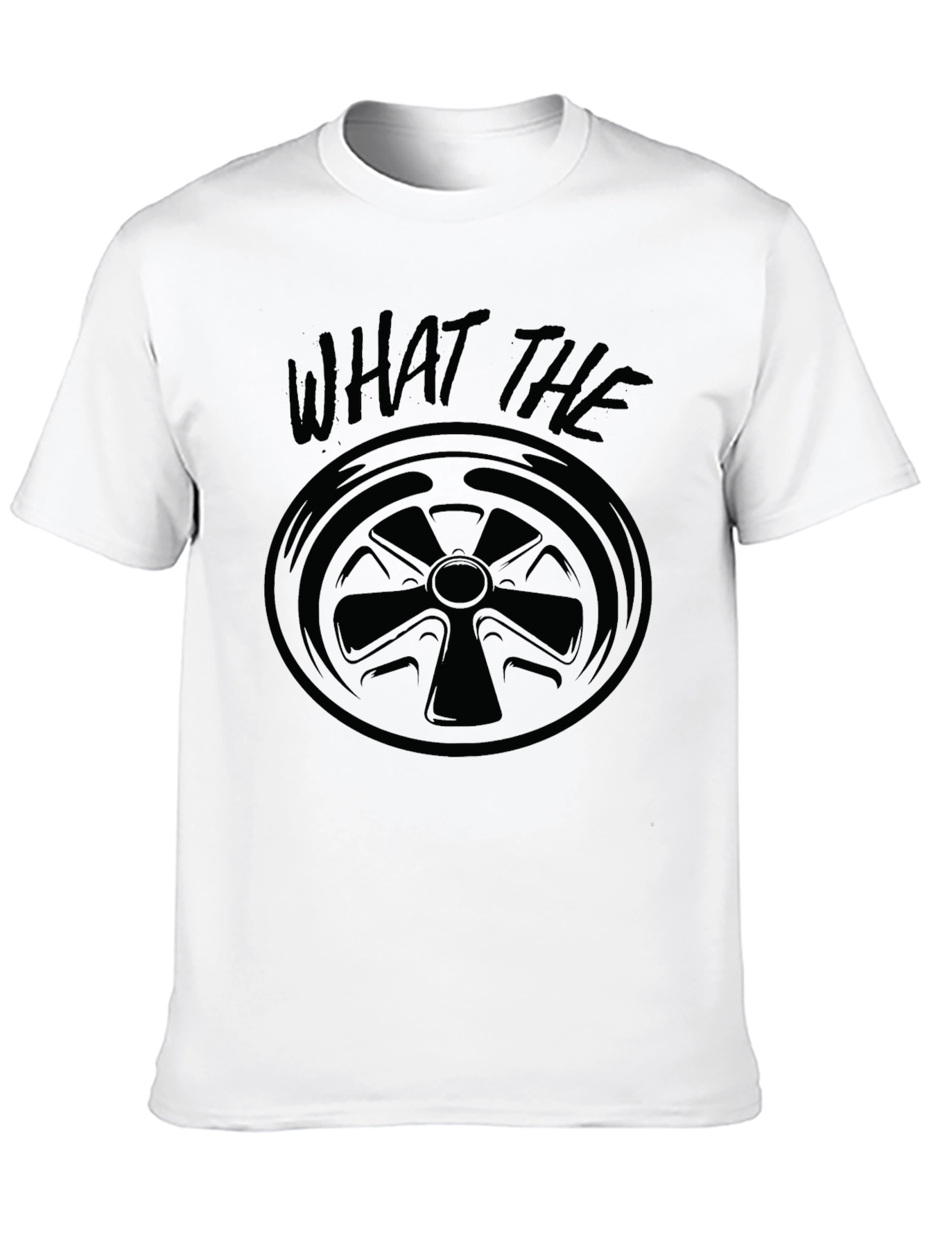 Black What the Drain? Funny Black Graphic T-Shirt view 10