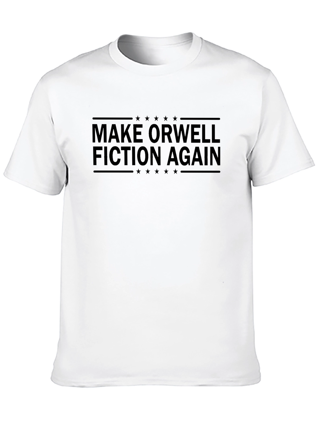 Black Make Orwell Fiction Again T-Shirt view 10