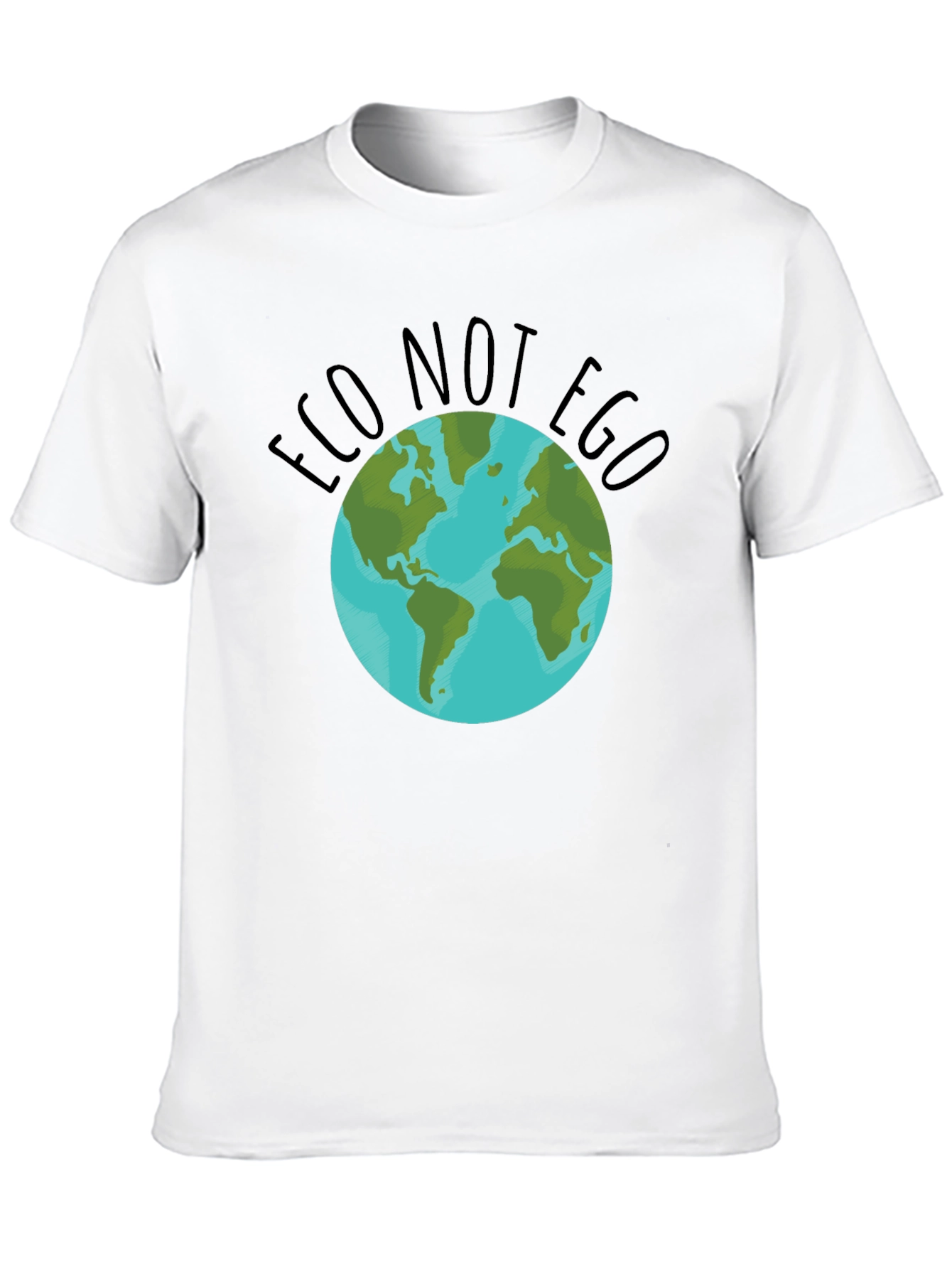 Black Eco Not Ego Earth Graphic Tee - Black view 10
