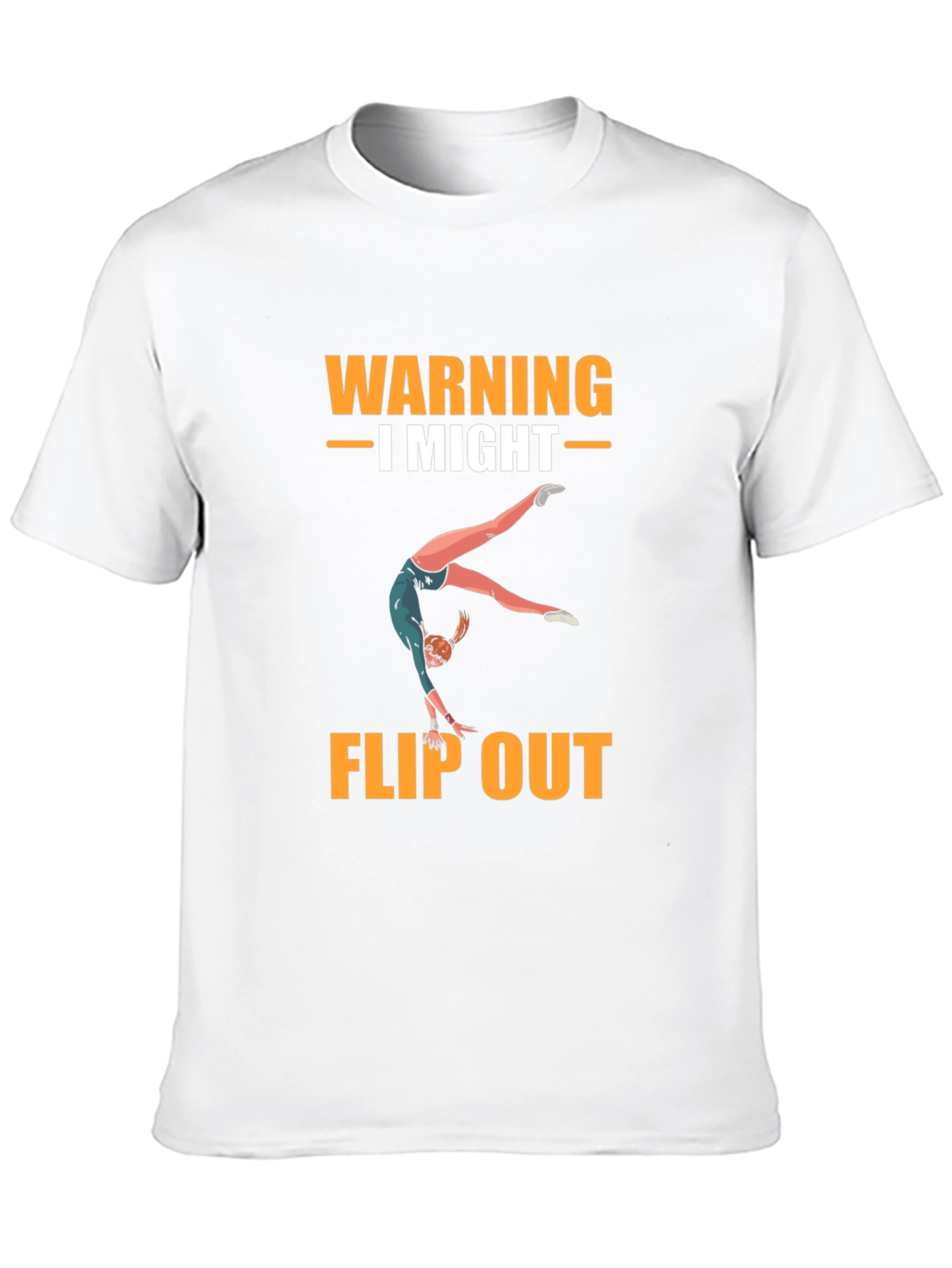 Black Warning I Might Flip Out T-Shirt view 10