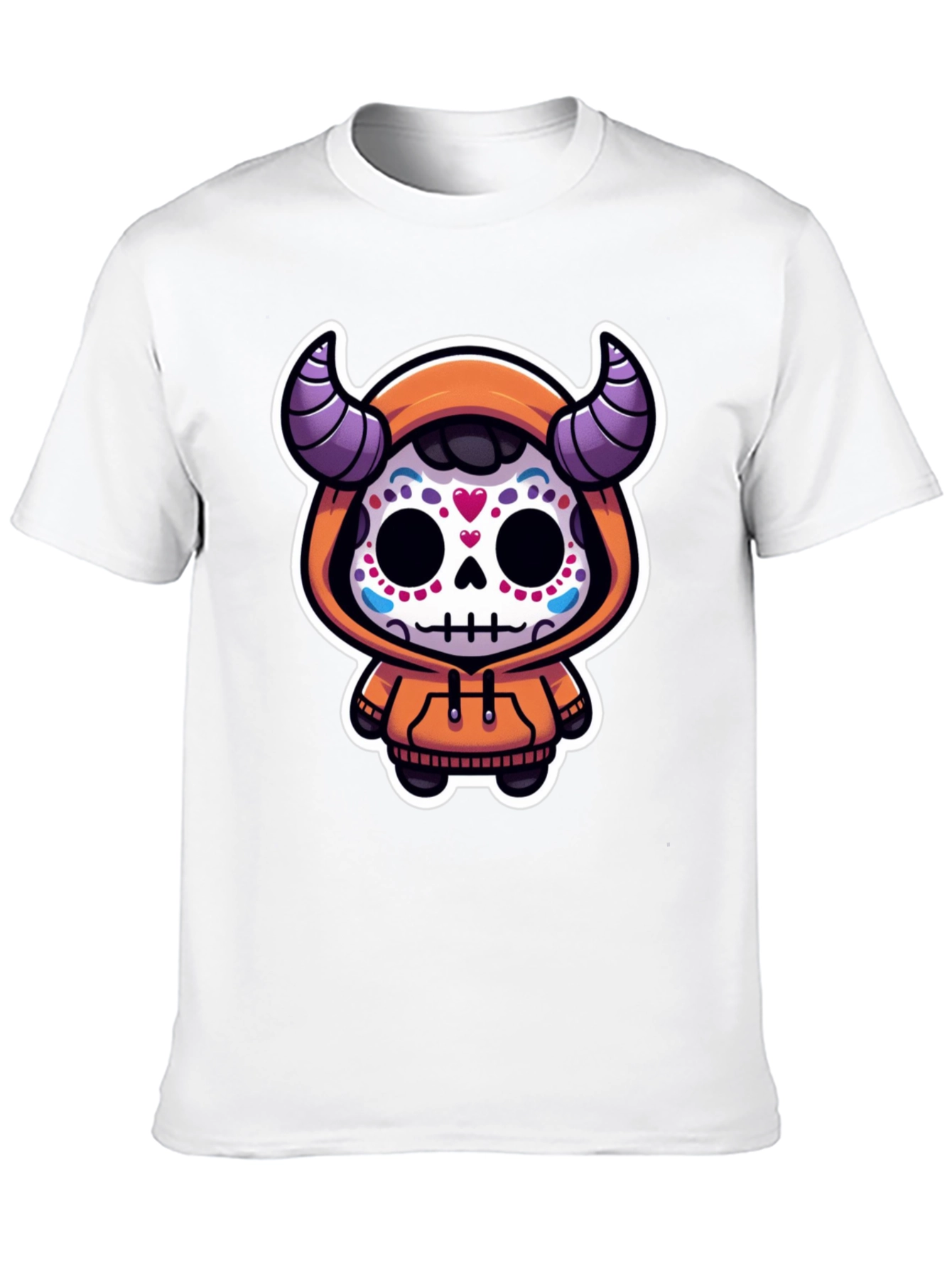 Black Sugar Skull Devil Kid's Graphic Tee view 10