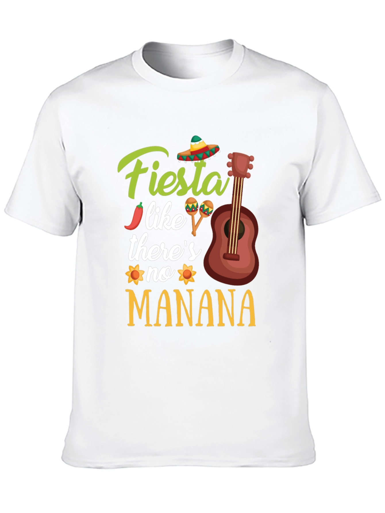 Black Fiesta Like There's No Manana T-Shirt view 10