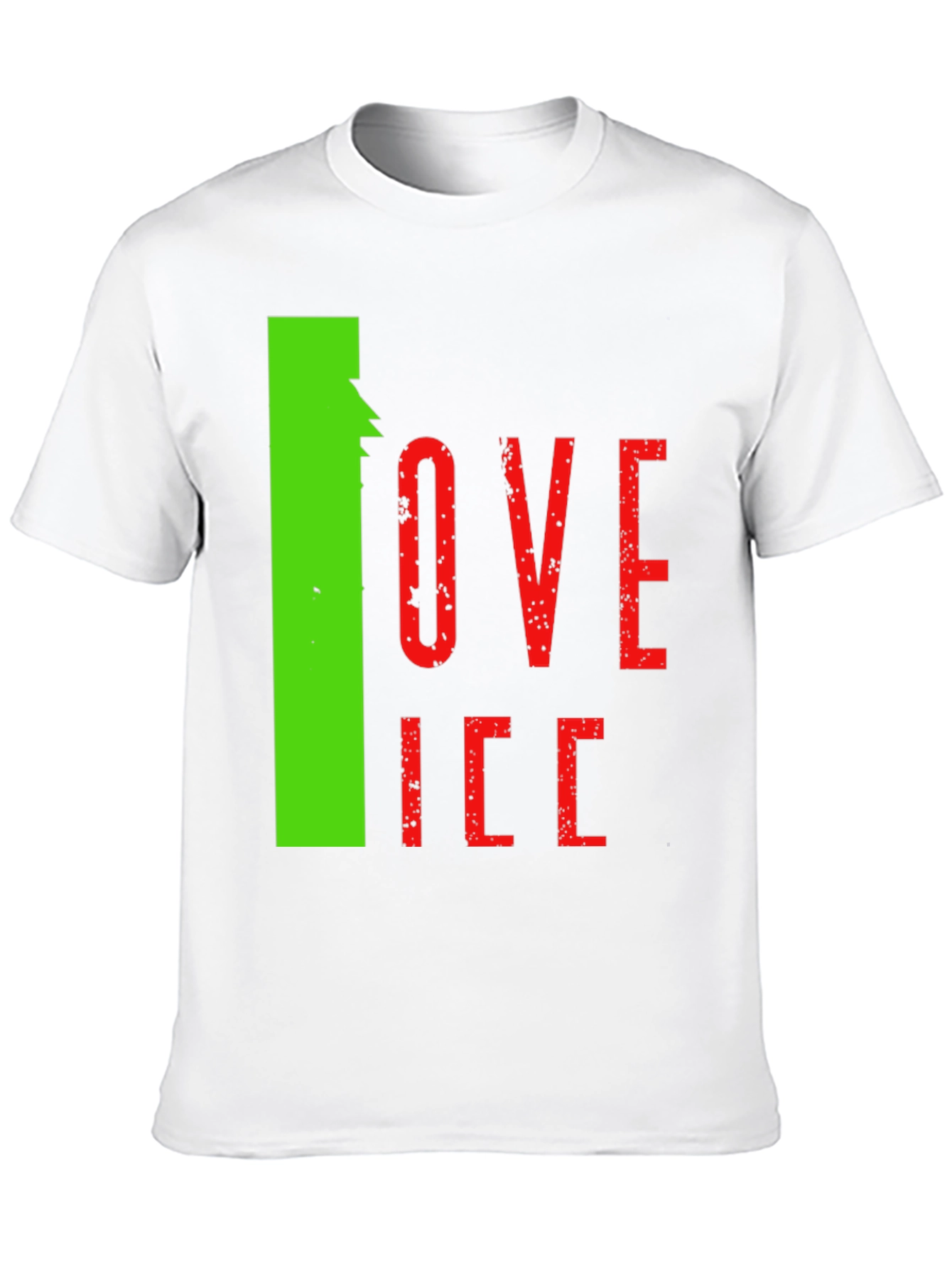 Black I Love Ice Novelty Graphic T-Shirt view 10