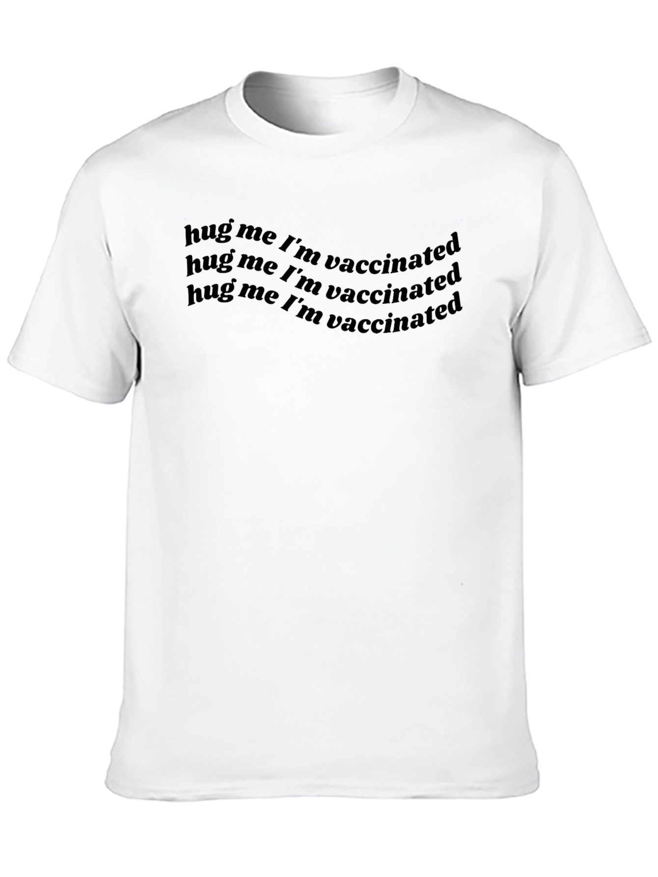 Black Hug Me I'm Vaccinated - Graphic T-Shirt view 10