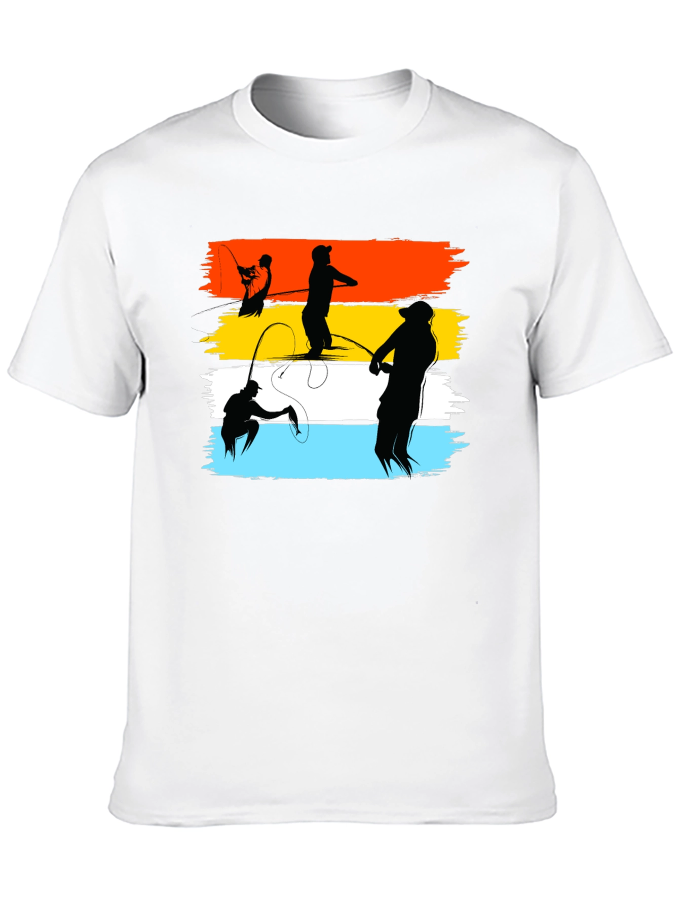 Black Fishing Silhouette T-Shirt - Angler's Dream Tee view 10