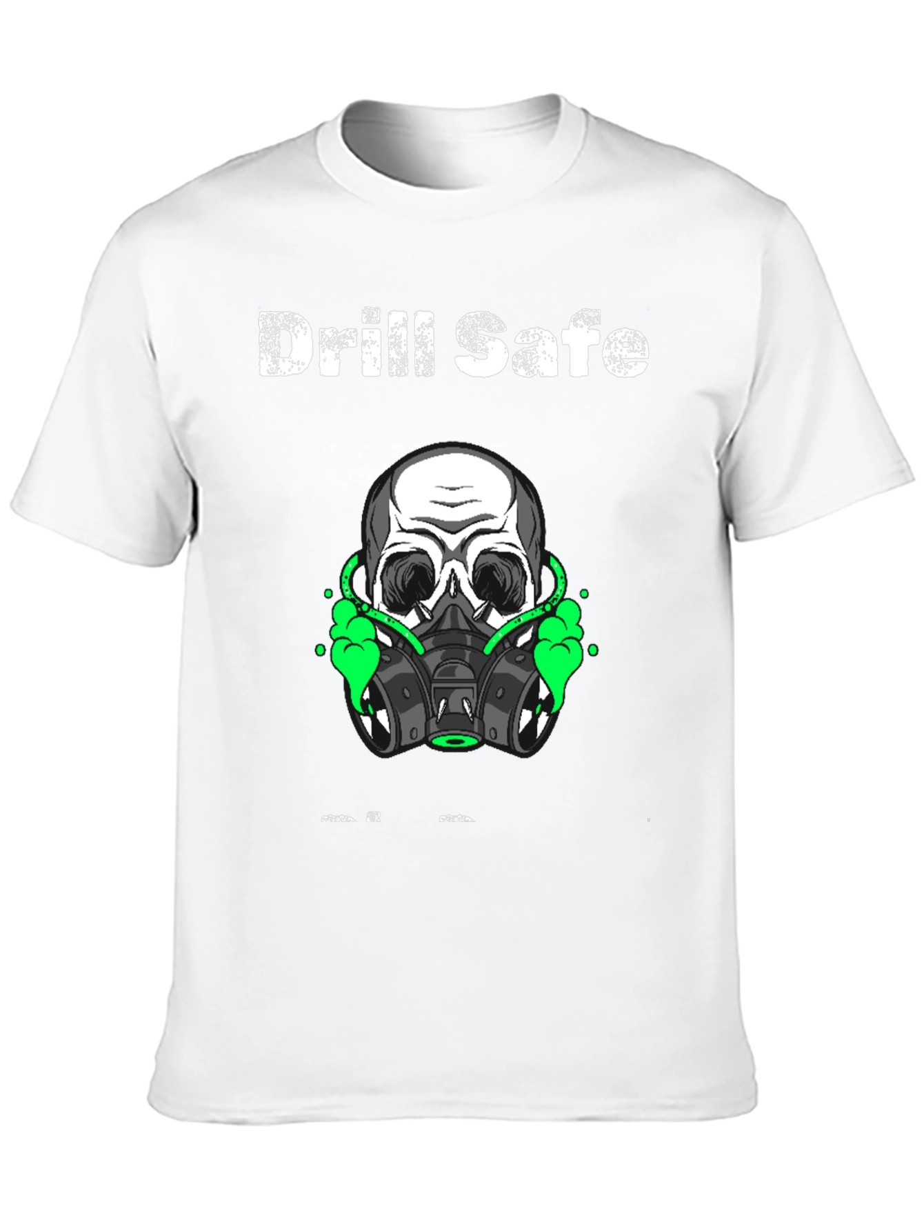 Black Drill Safe Skull Graphic Black T-Shirt view 10