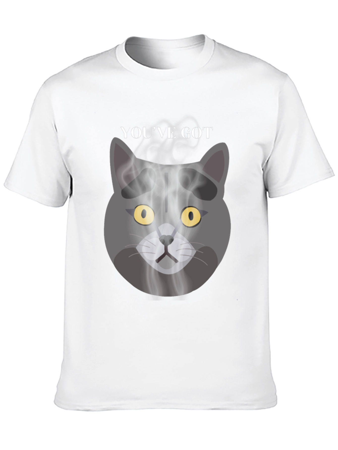 Black Smoky Cat Graphic Tee - You've Got Mail Vibes view 10