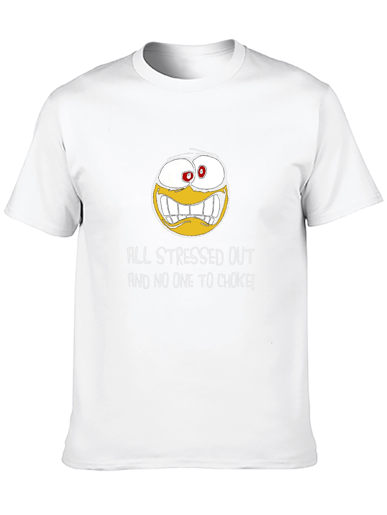 Black Stressed Out Graphic T-Shirt - Funny Emoji Design view 10