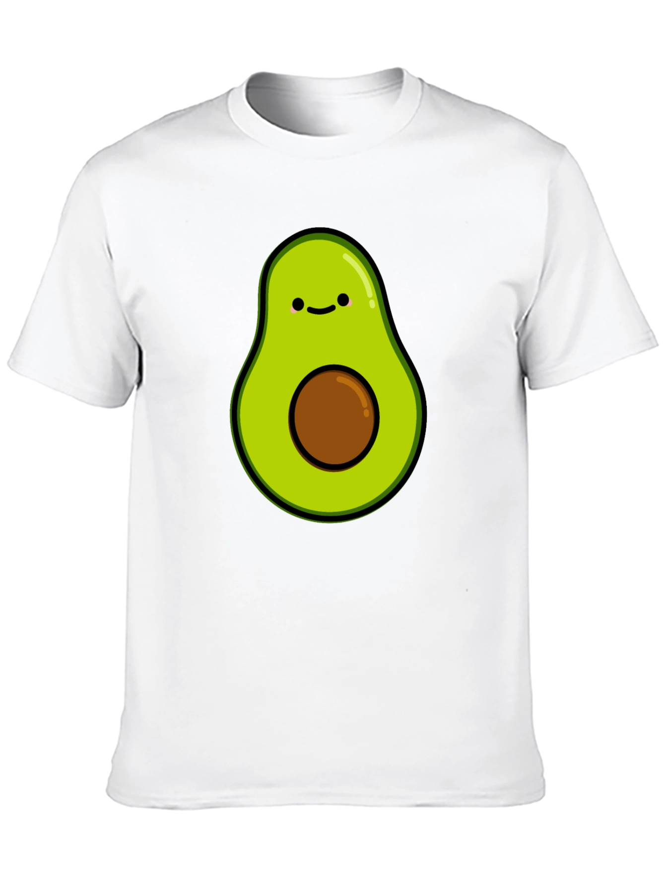 Black Cute Avocado Graphic T-Shirt - Black view 10