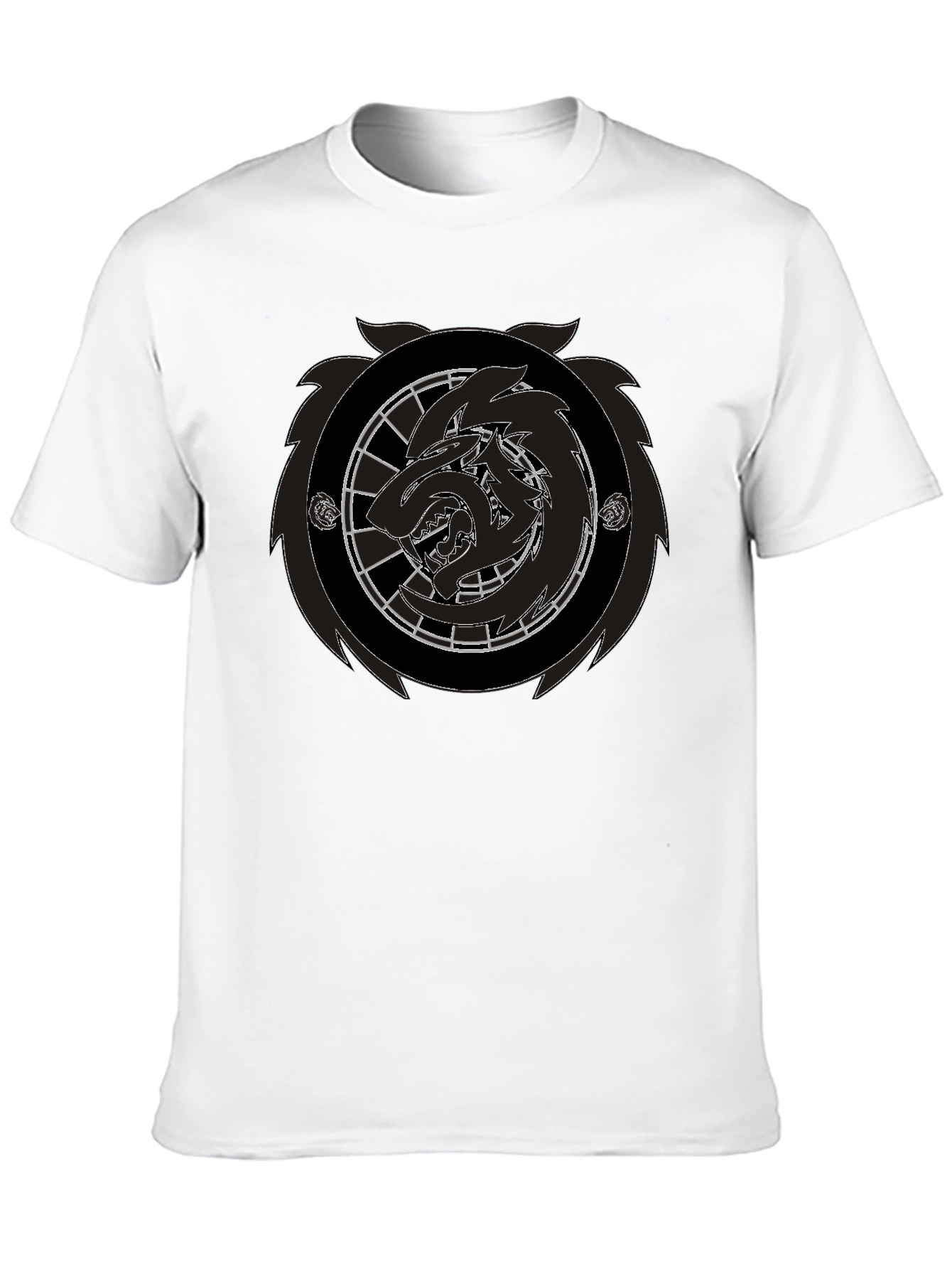 Black Black Wolf Emblem Graphic Tee - Men's Fashion view 10