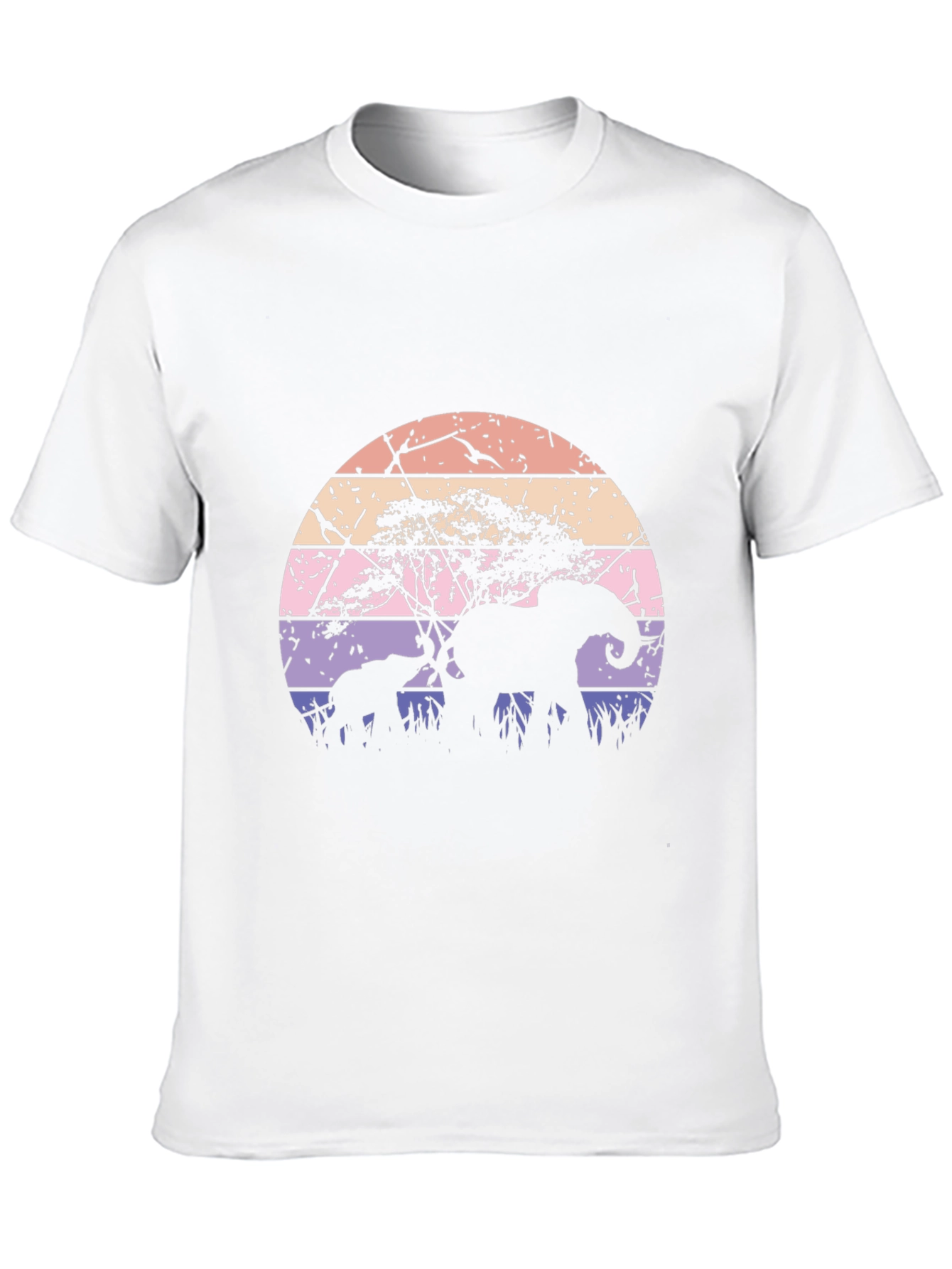 Black Elephant Sunset Graphic Tee - Black Cotton Blend view 10