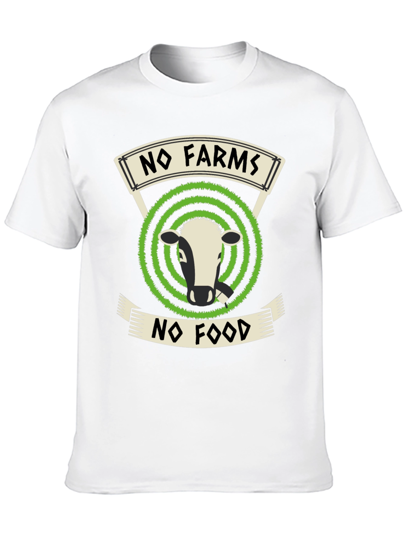 Black No Farms No Food Graphic Tee view 10