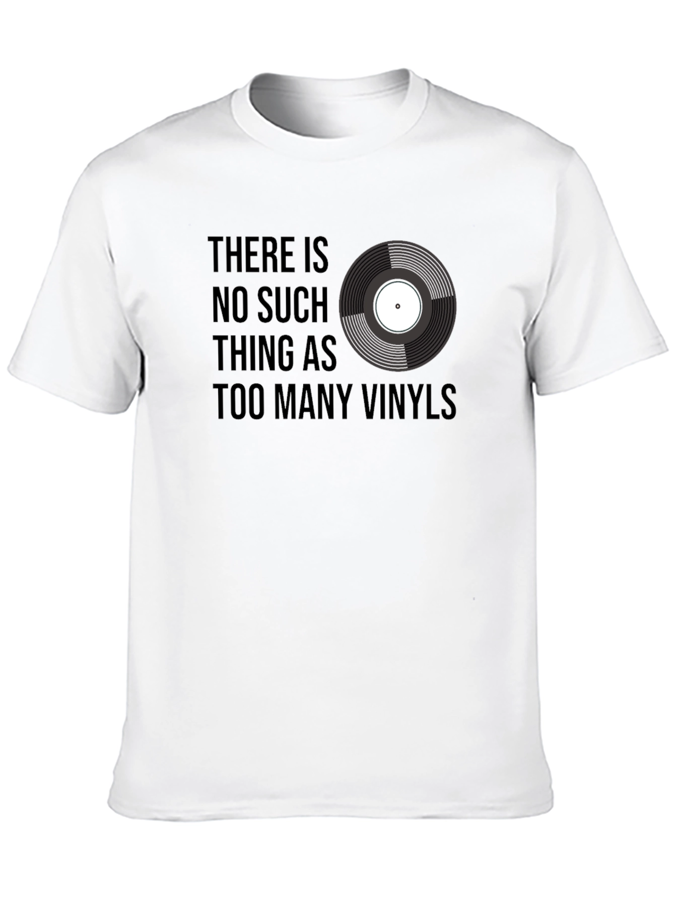 Black Vinyl Record T-Shirt - Music Lover Tee view 10