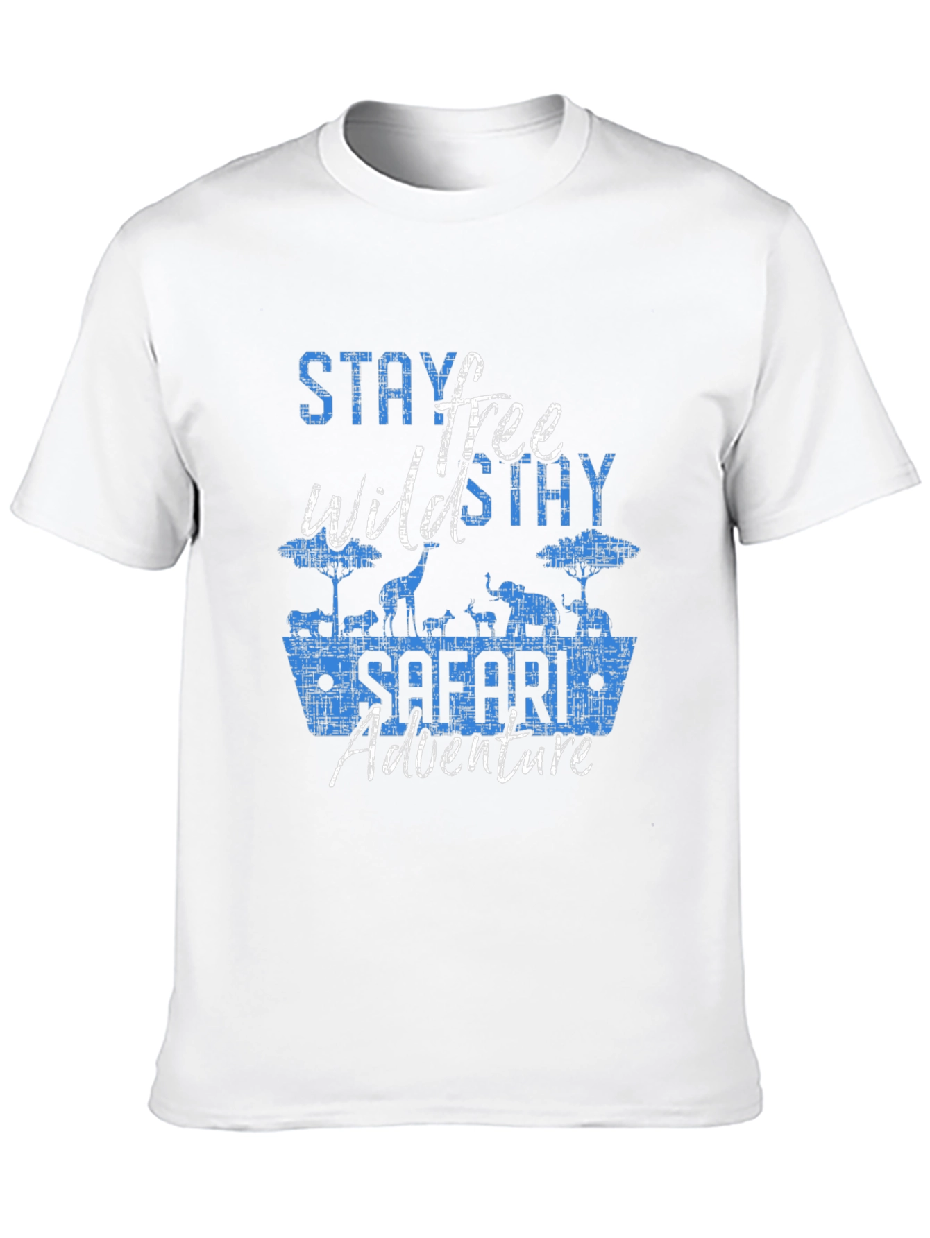 Black Stay Wild Free Safari Adventure Graphic Tee view 10