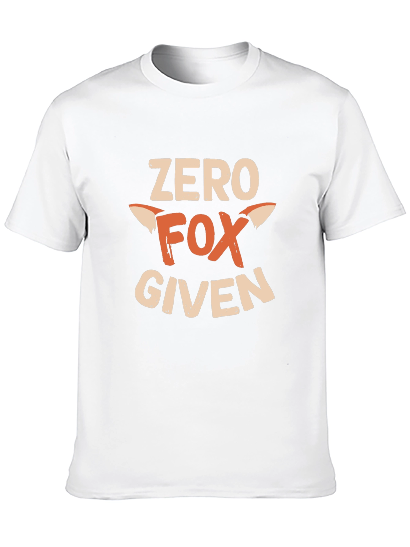 Black Zero Fox Given Graphic T-Shirt -  Funny Animal Tee view 10