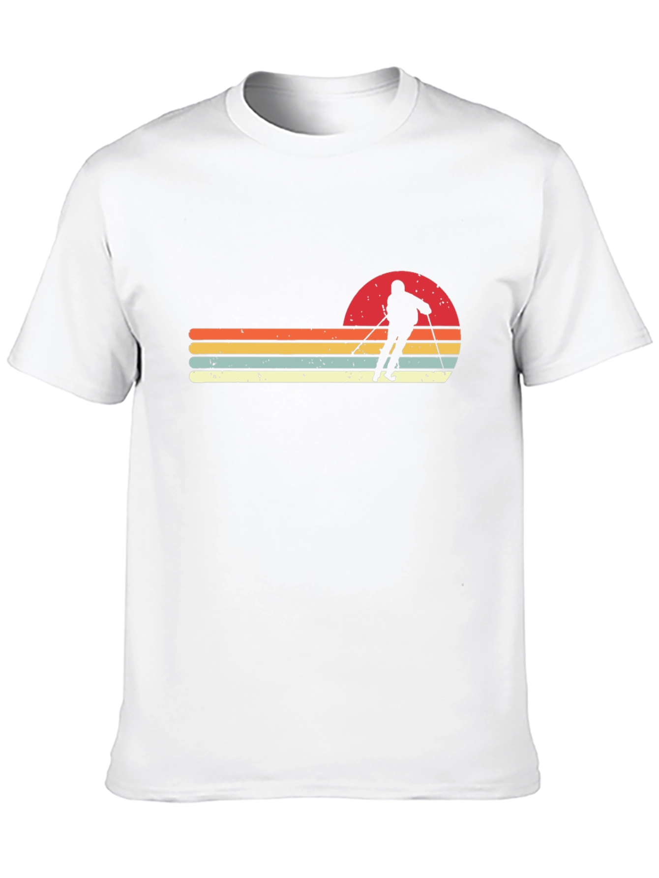 Retro Ski Silhouette T-Shirt - Vintage Style Design - 10
