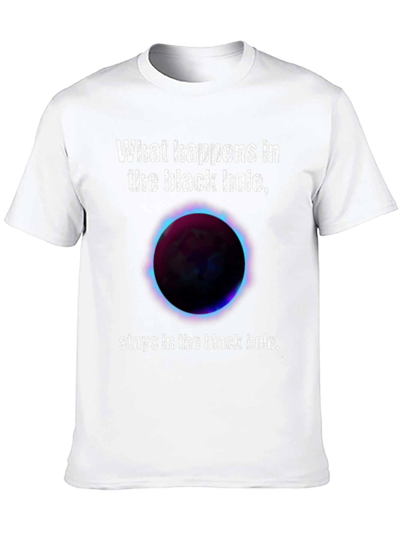 Black Black Hole Graphic T-Shirt - Space Humor Tee view 10