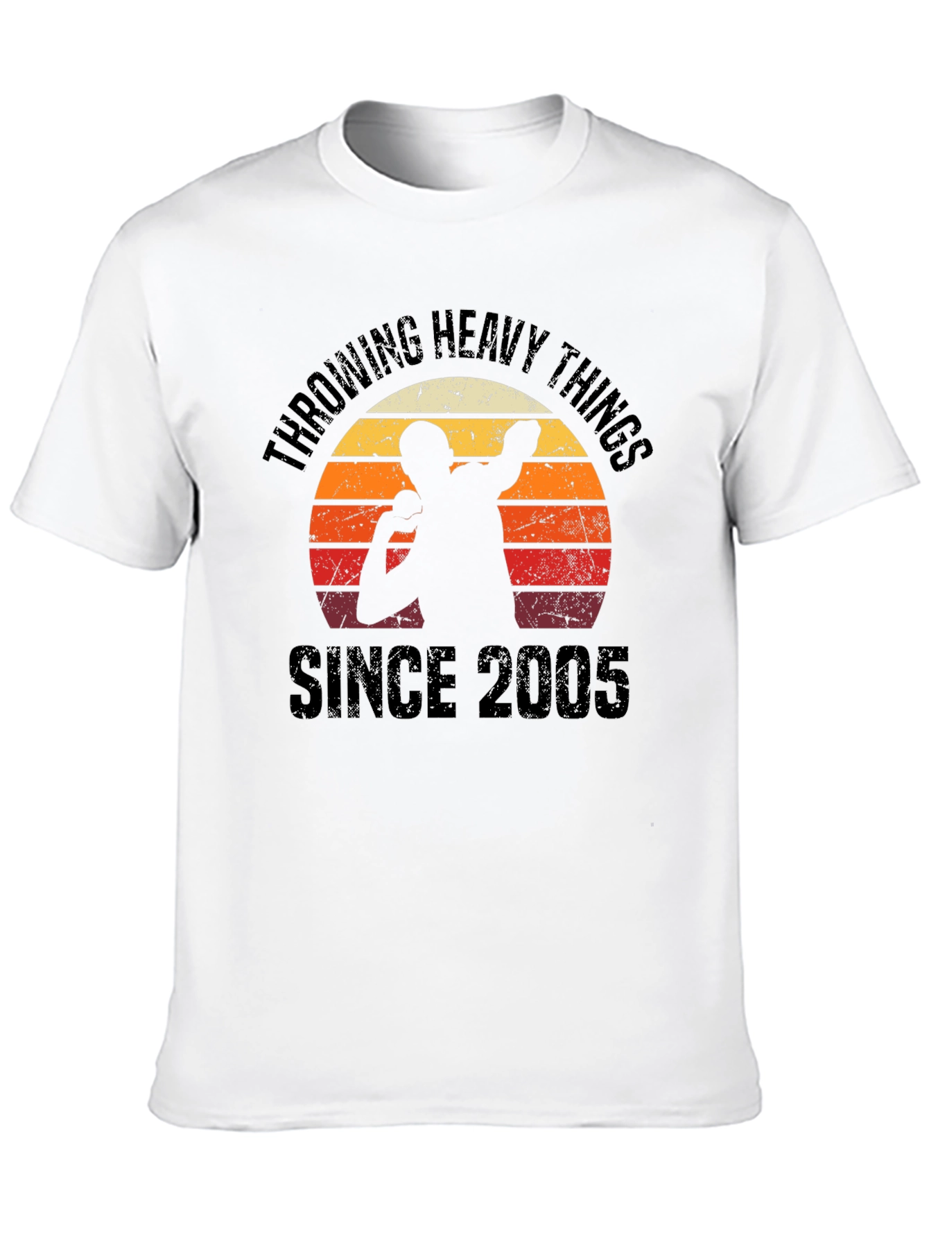 Black Throwing Heavy Things Since 2005 T-Shirt view 10