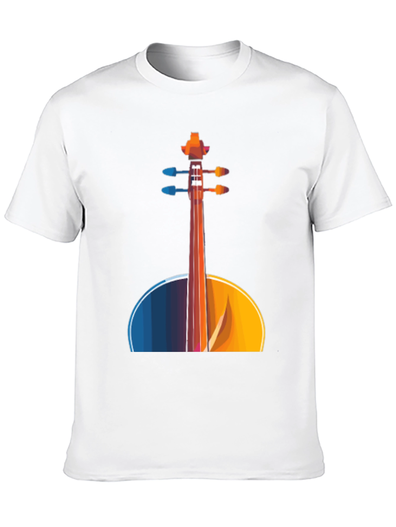 Black Abstract Cello Graphic Tee - Black Musical Shirt view 10