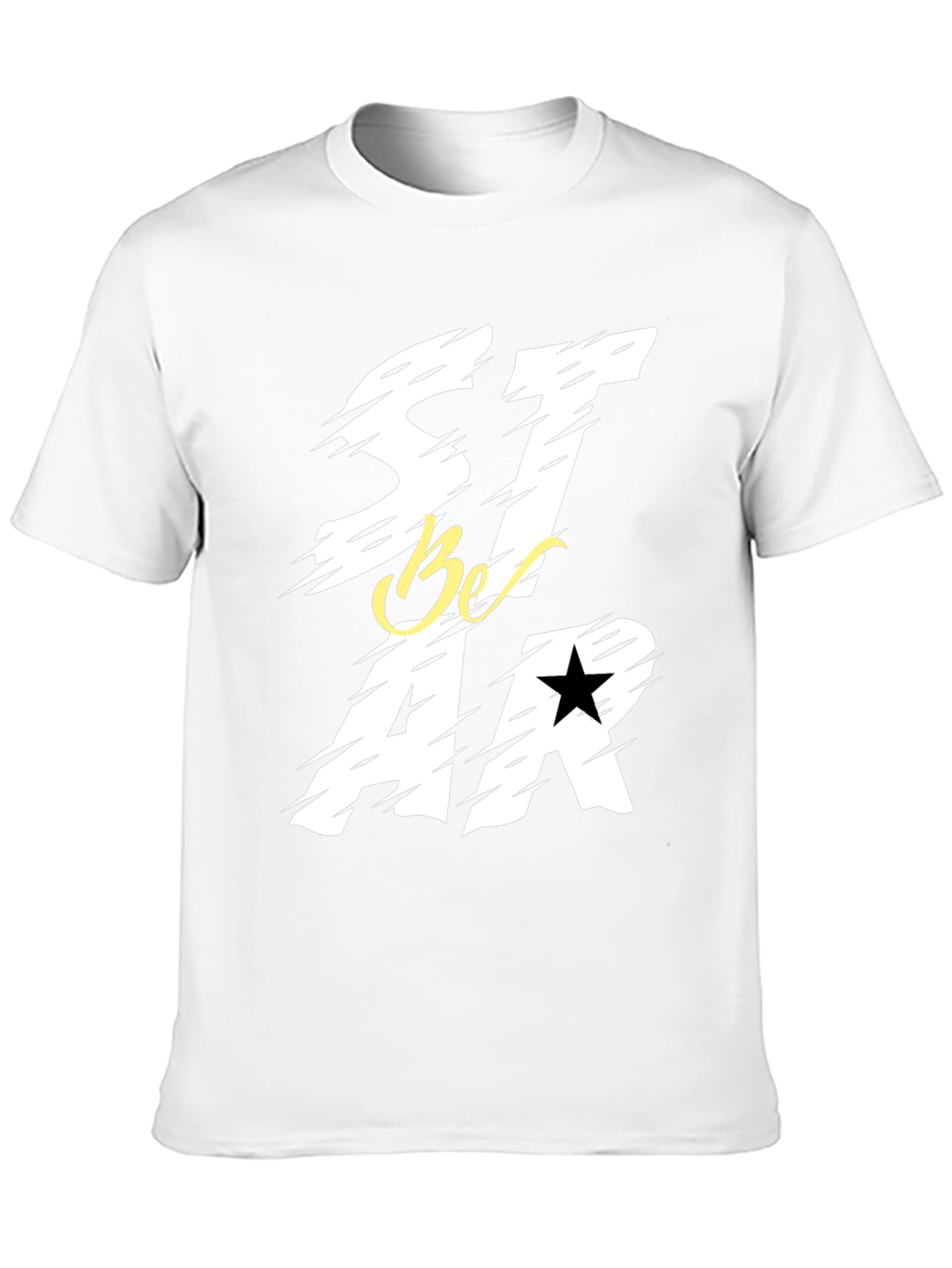 Black Be a Star Graphic Print Black T-Shirt view 10