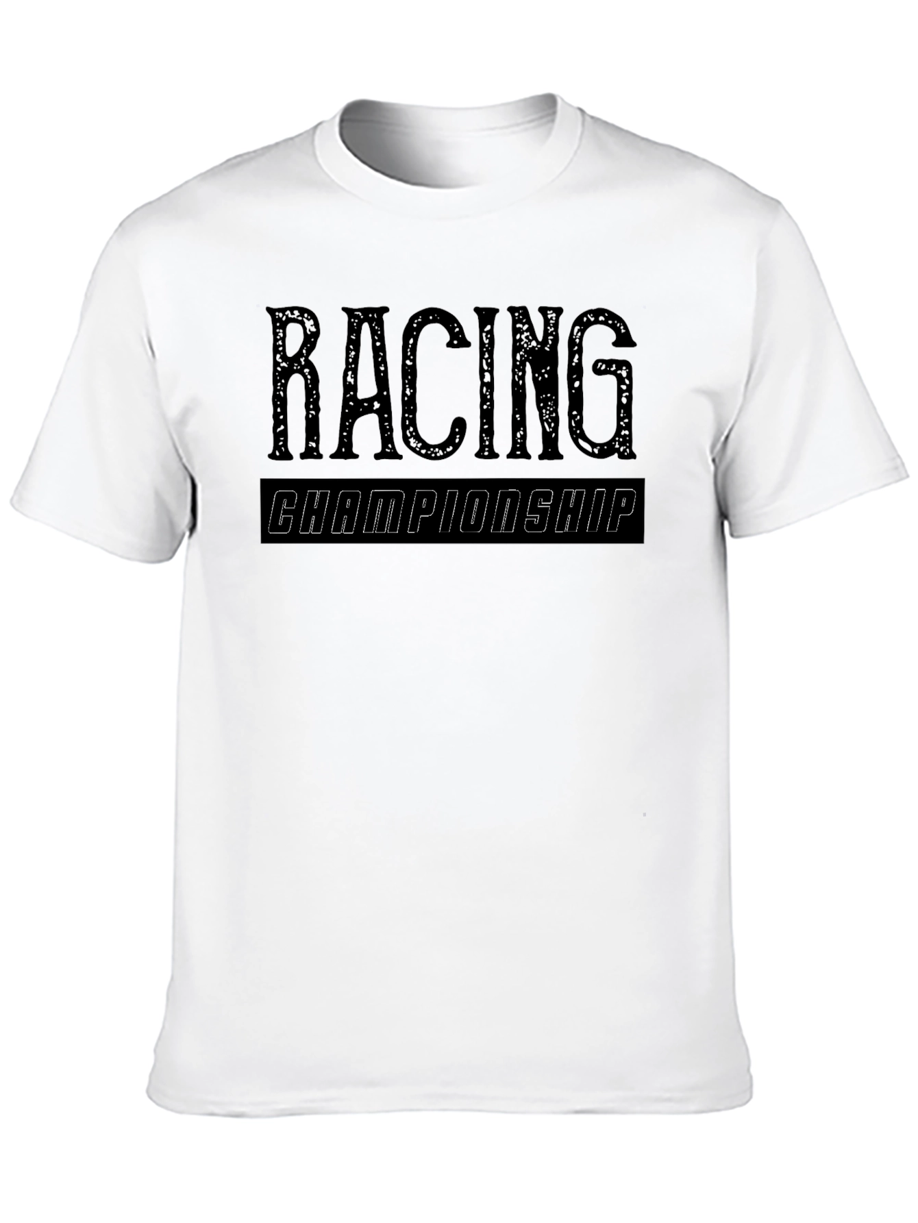 Black Racing Championship Graphic T-Shirt - Classic Design view 10