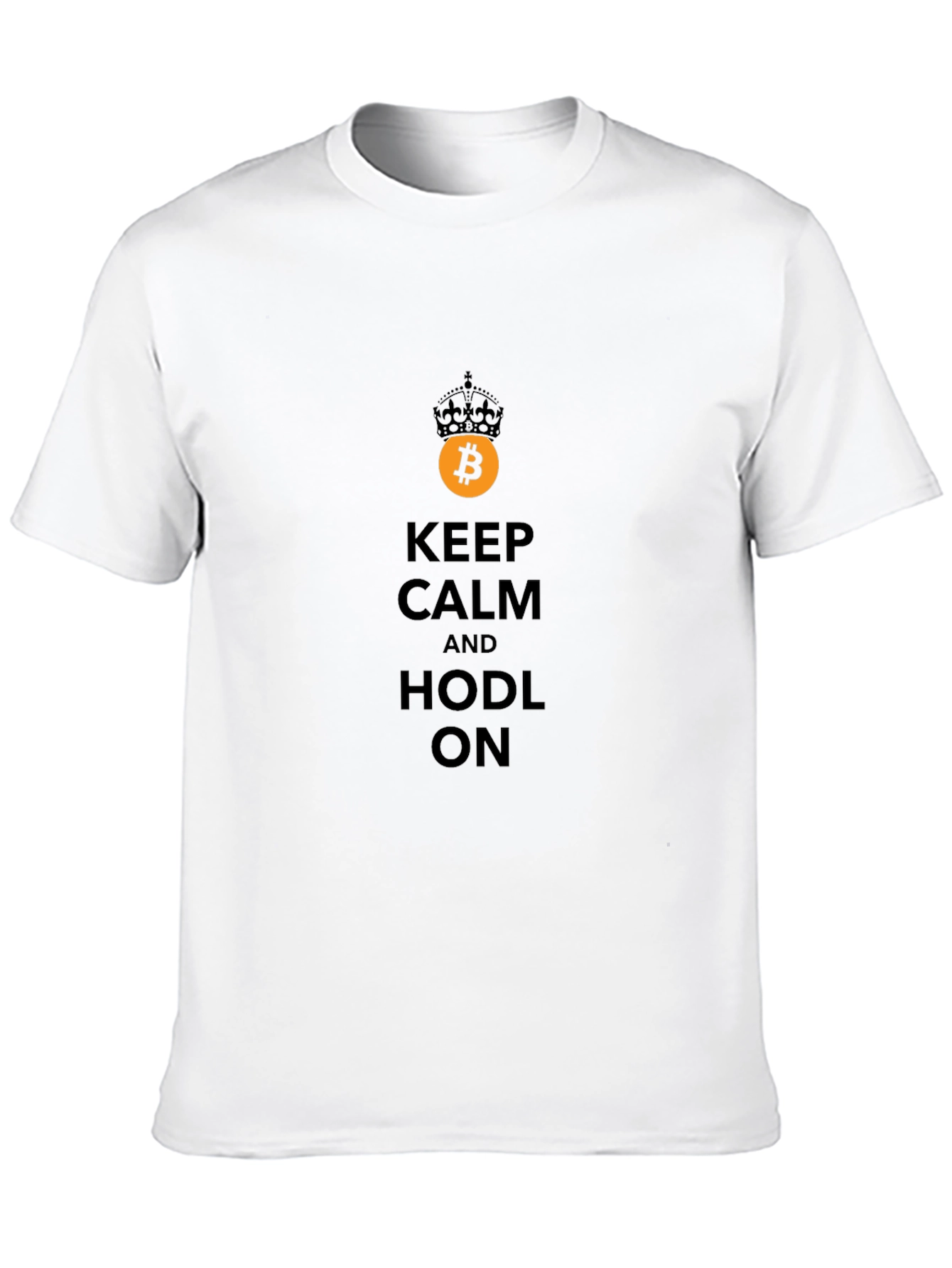 Black Bitcoin HODL On Black T-Shirt view 10