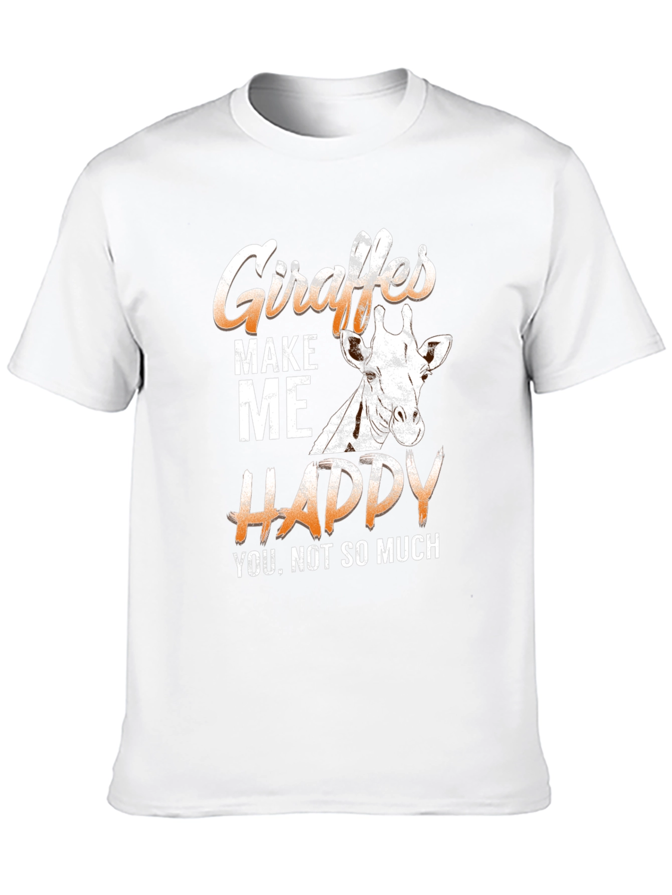 Black Giraffes Make Me Happy T-Shirt view 10