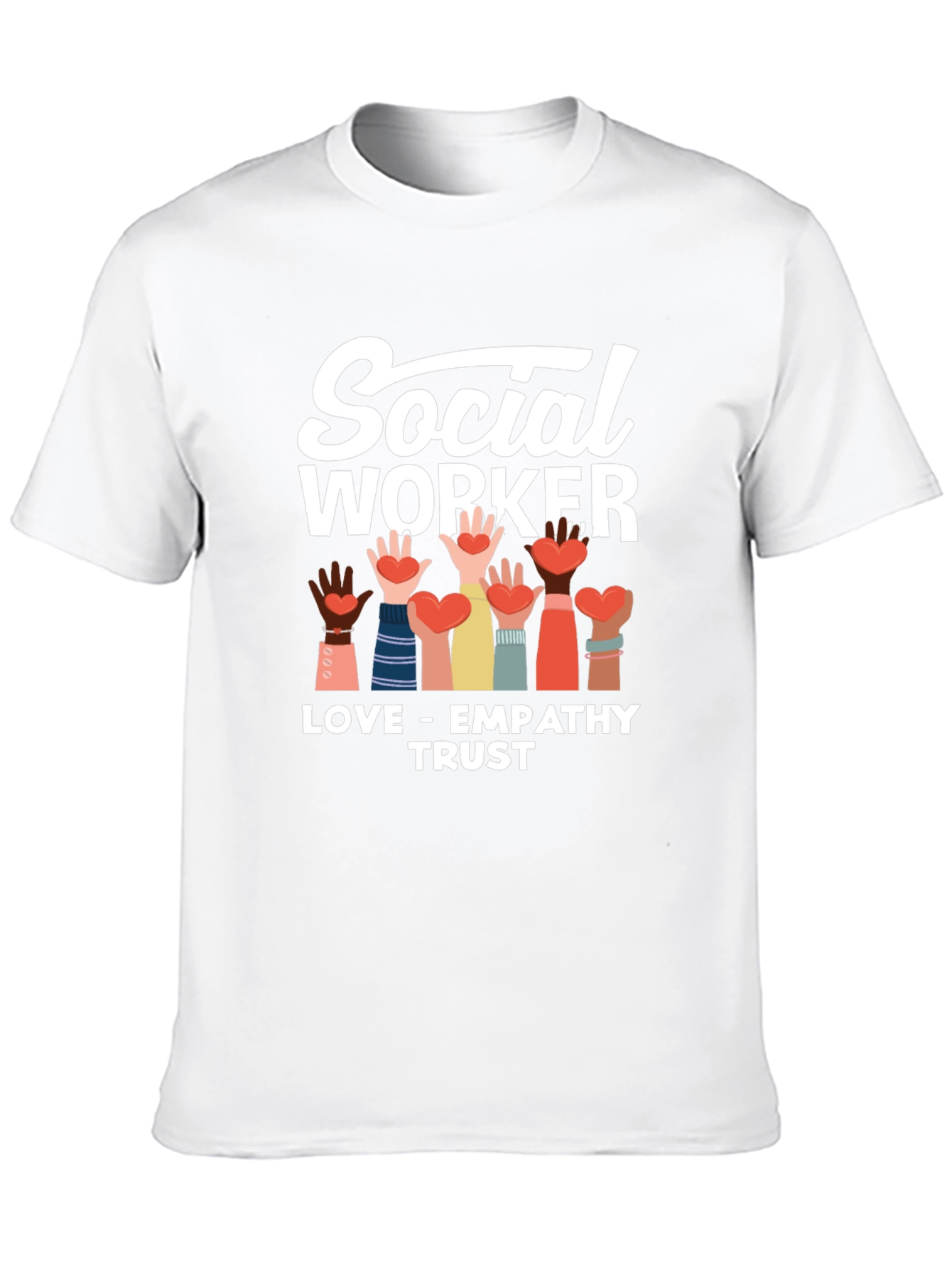 Black Social Worker Love Empathy Trust T-Shirt view 10