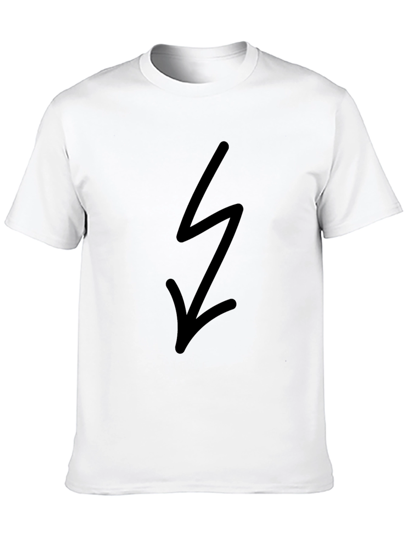 Black Black Lightning Bolt Graphic Tee - Trendy Casual Shirt view 10