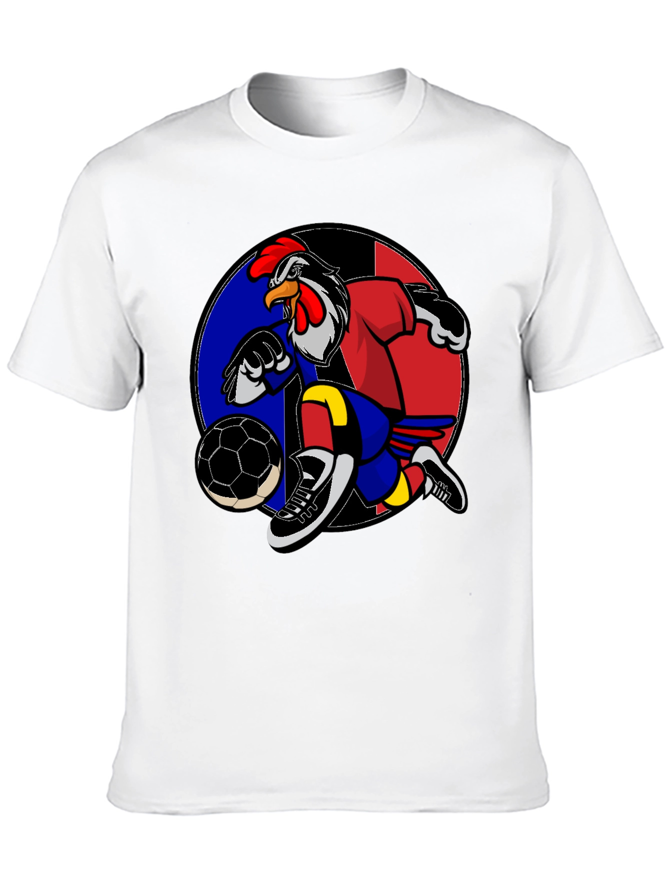 Black Rooster Soccer T-Shirt: Black Graphic Tee view 10