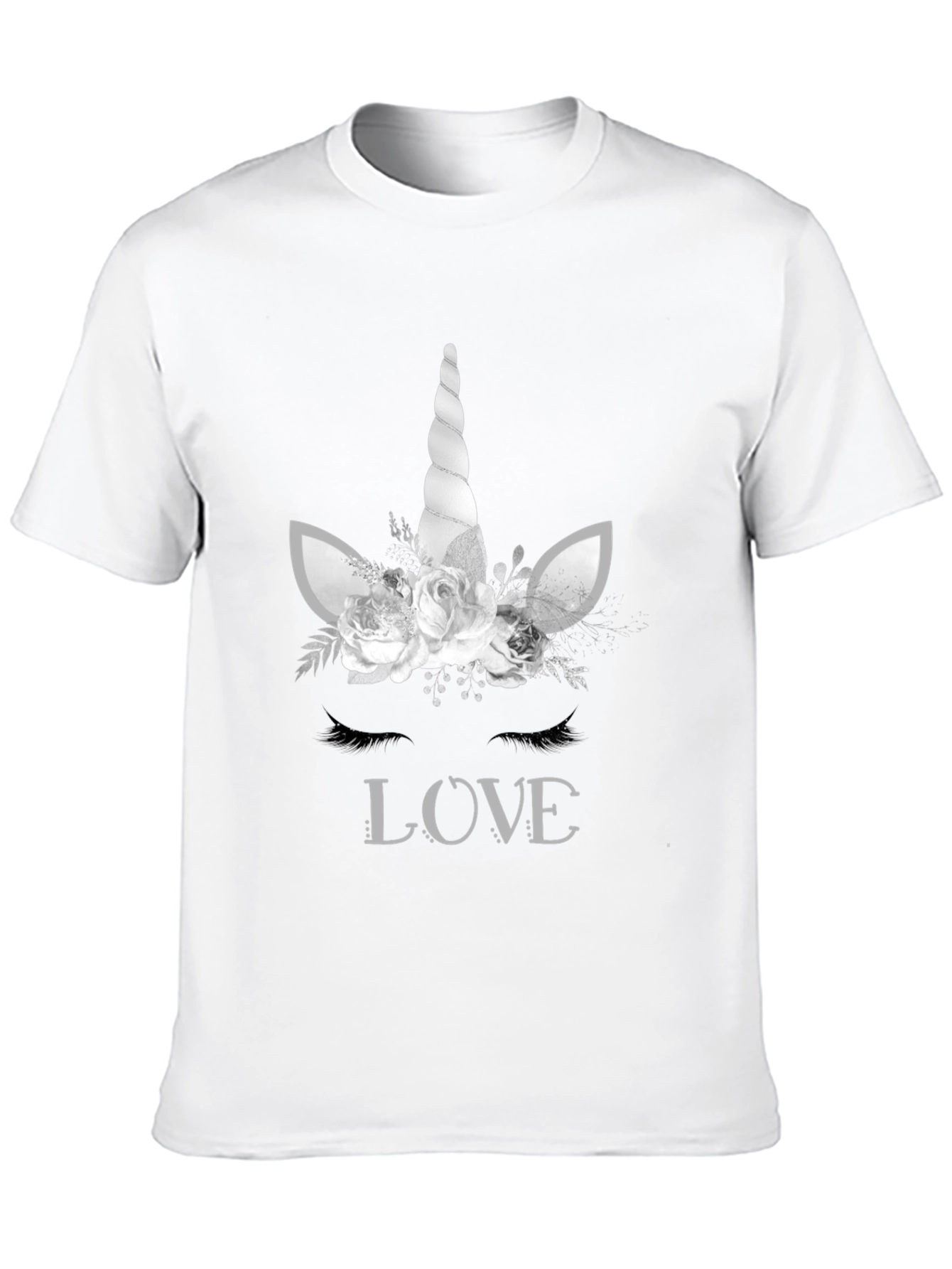 Black Unicorn LOVE Graphic Tee - Black T-Shirt view 10