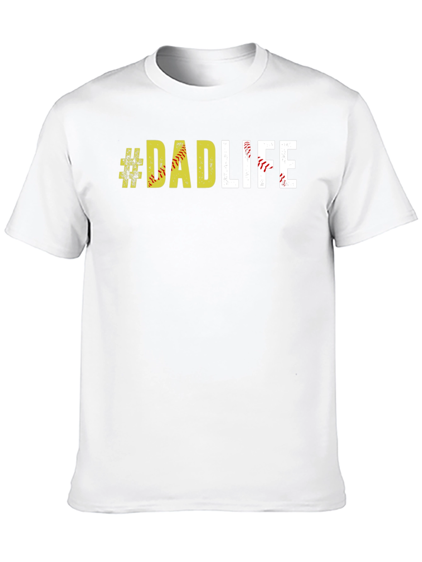 Black #DadLife Softball T-Shirt - Father's Day Apparel view 10