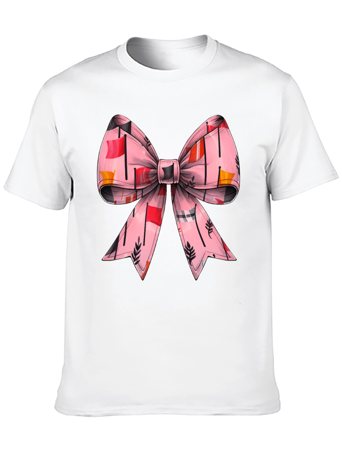 Black Bow Graphic Tee - Black Casual T-Shirt view 10