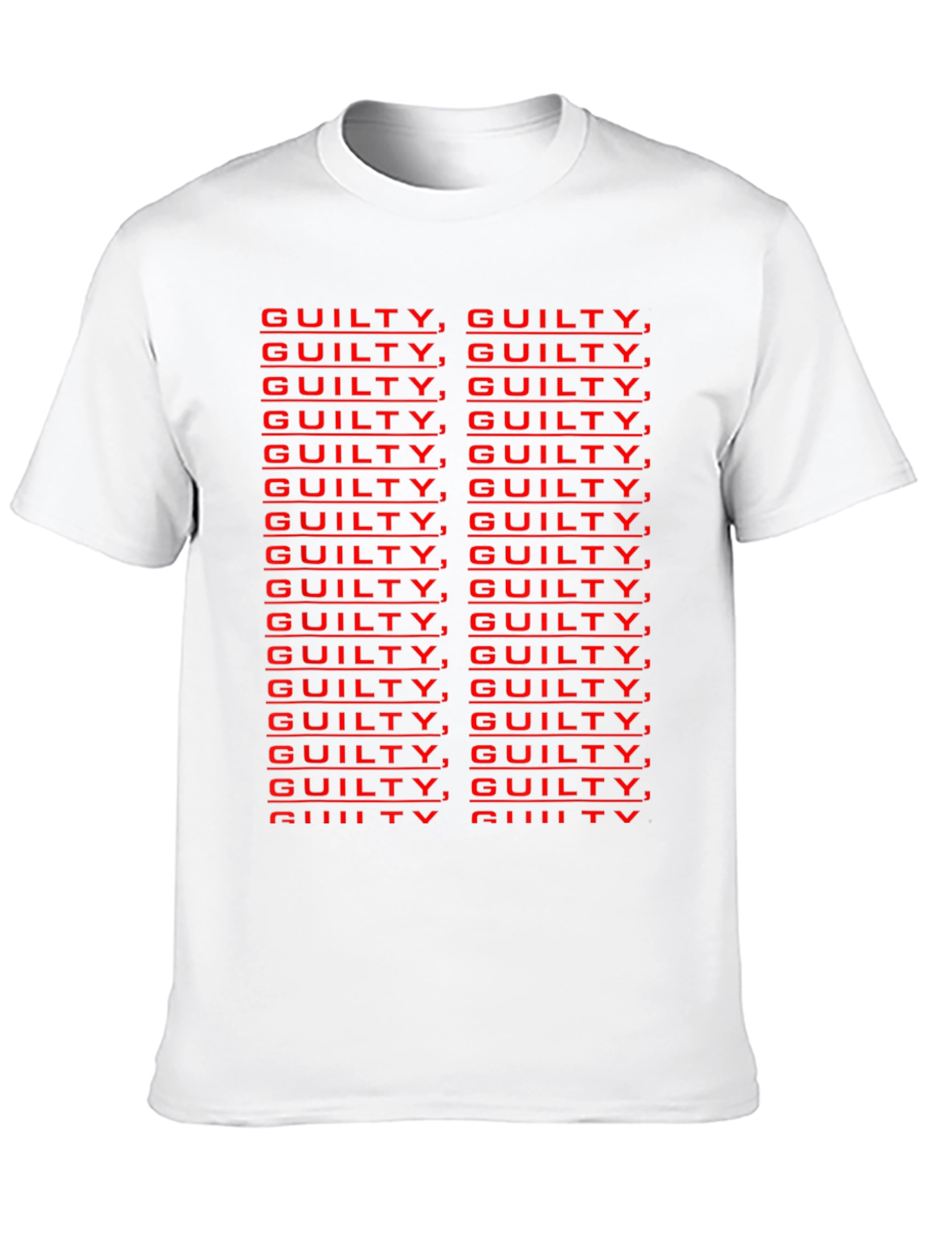 Black Guilty Repeated Graphic T-Shirt view 10