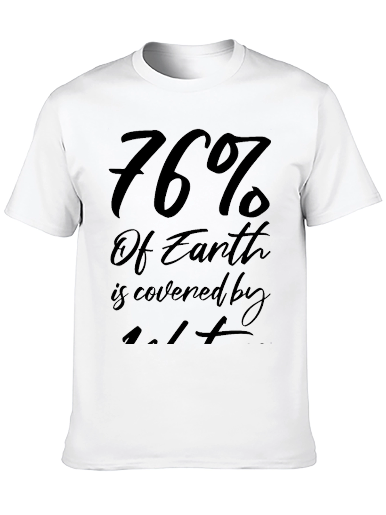 Black 76% Earth Covered T-Shirt - Black Graphic Tee view 10