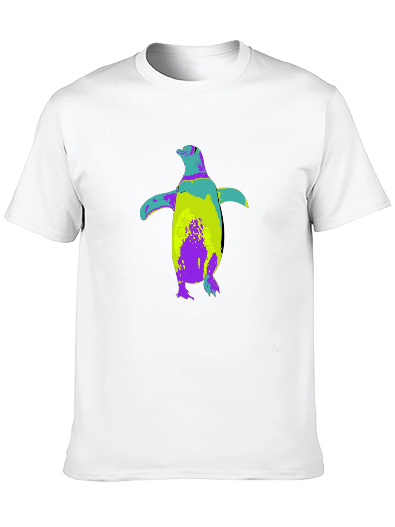 Black Colorful Penguin Graphic T-Shirt - Soft Cotton Blend view 10