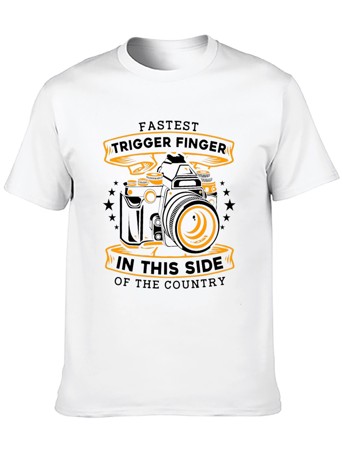 Black Fastest Trigger Finger Camera Graphic T-Shirt view 10