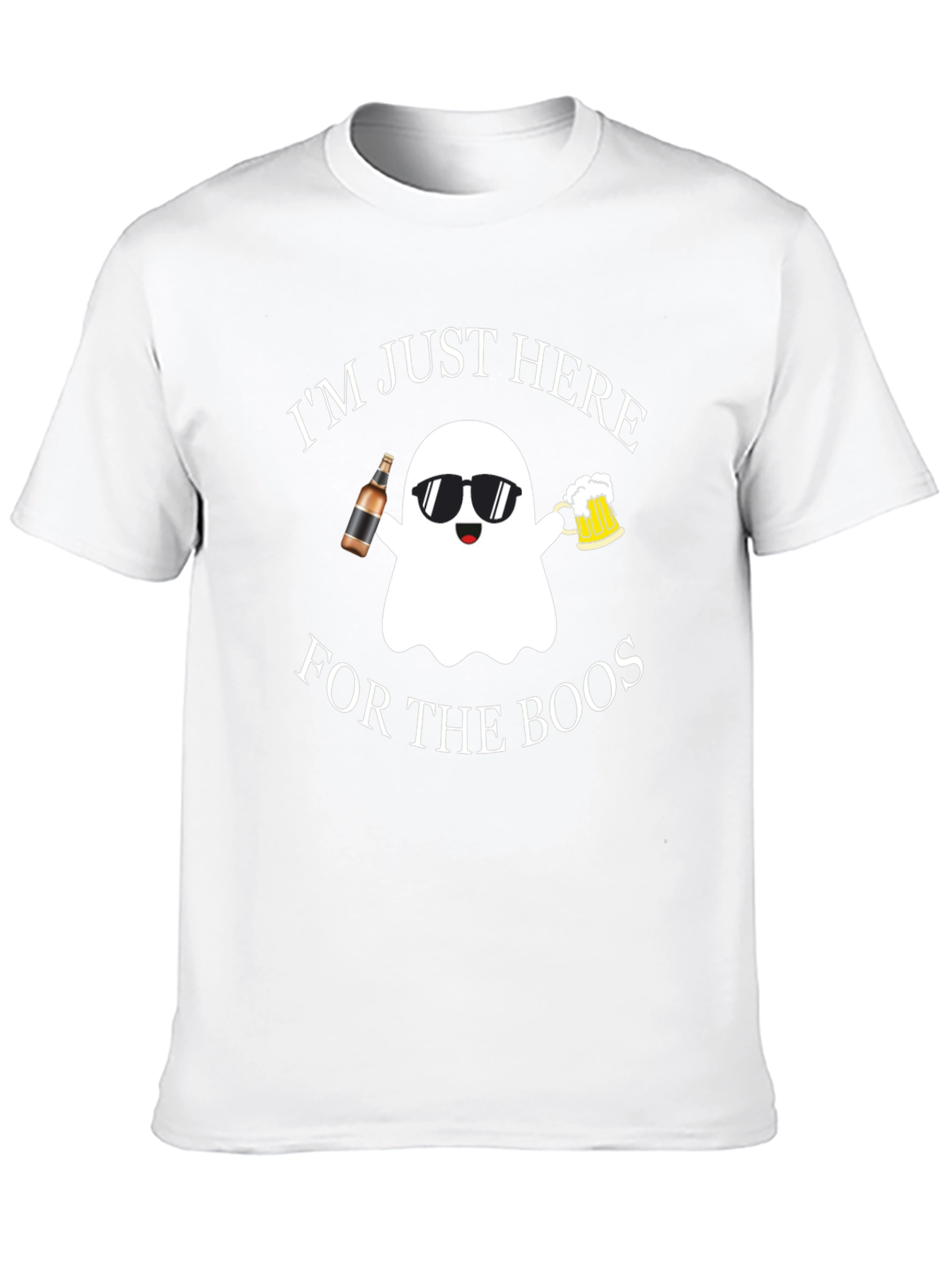 Black Boo's Ghost T-Shirt - Halloween Party Shirt view 10