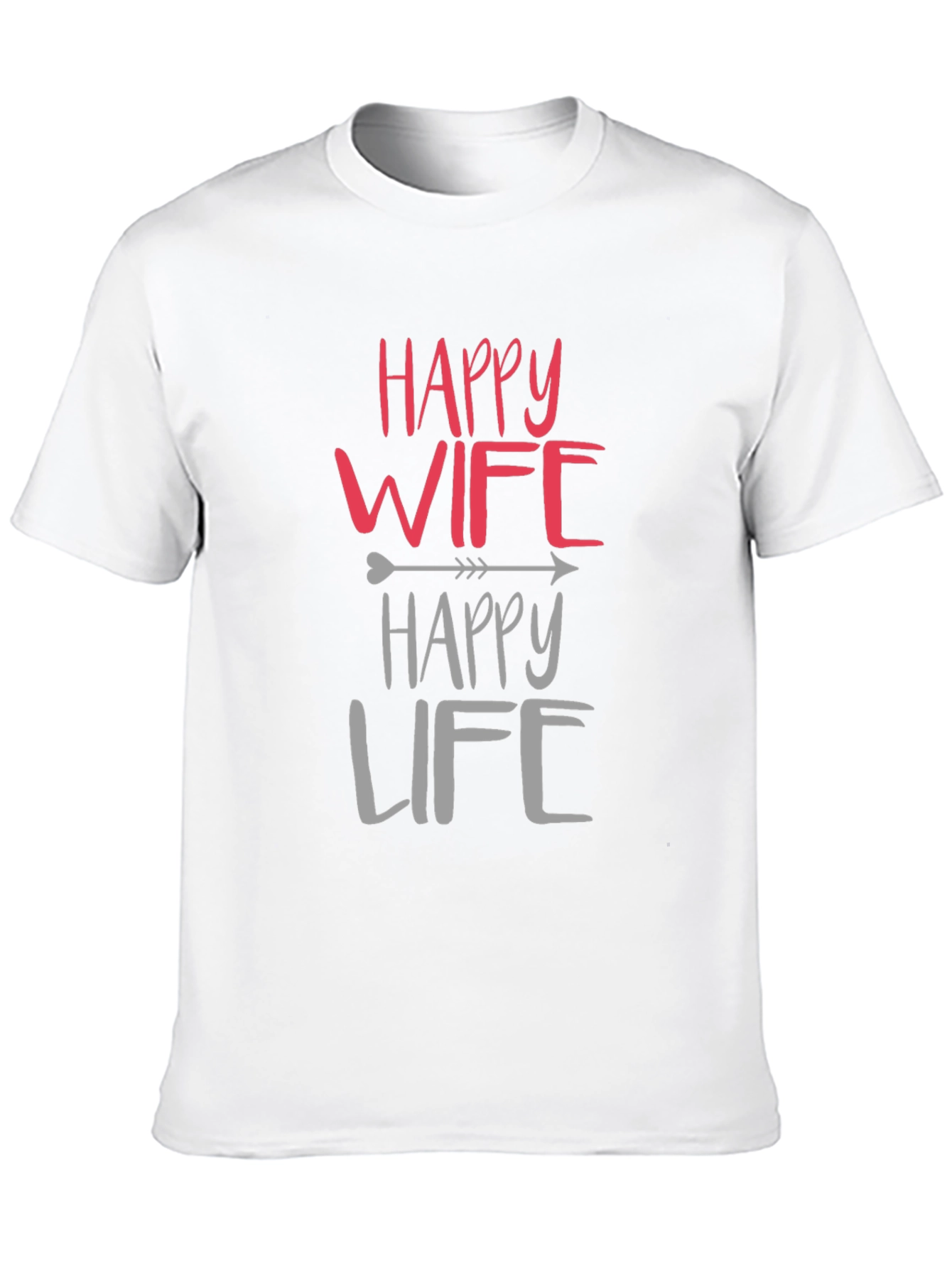Black Happy Wife Happy Life Black Graphic T-Shirt view 10