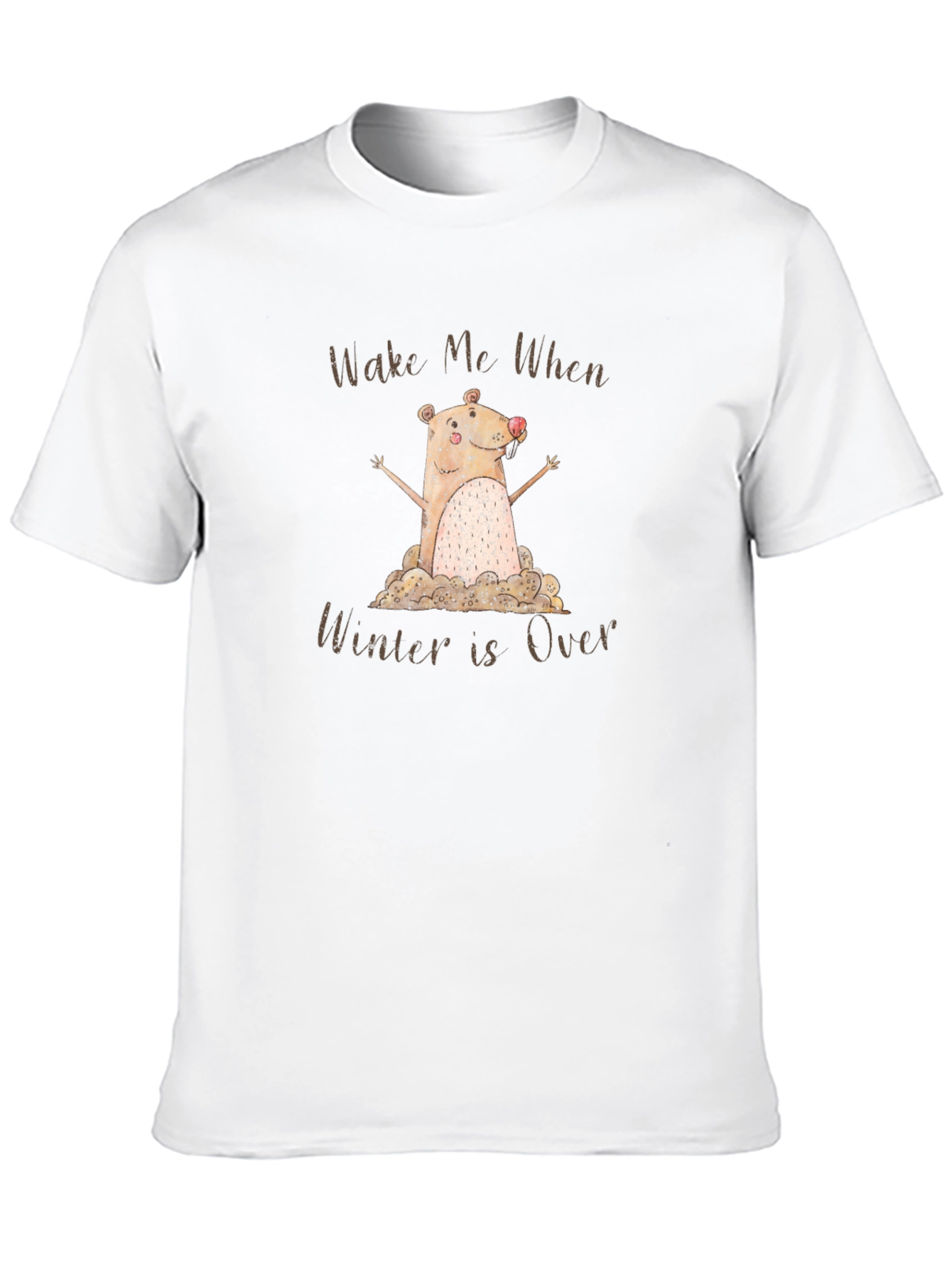 Black Wake Me When Winter is Over T-Shirt view 10