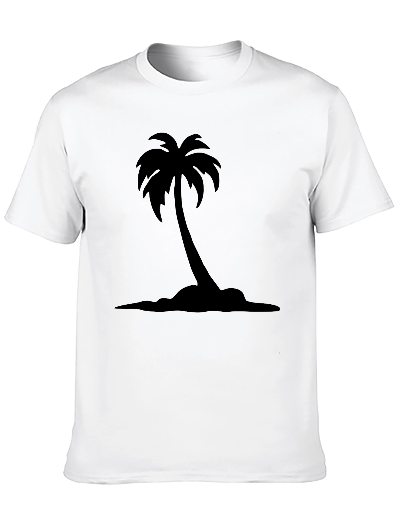 Black Men's Black Palm Tree Graphic Tee - Casual Comfort view 10