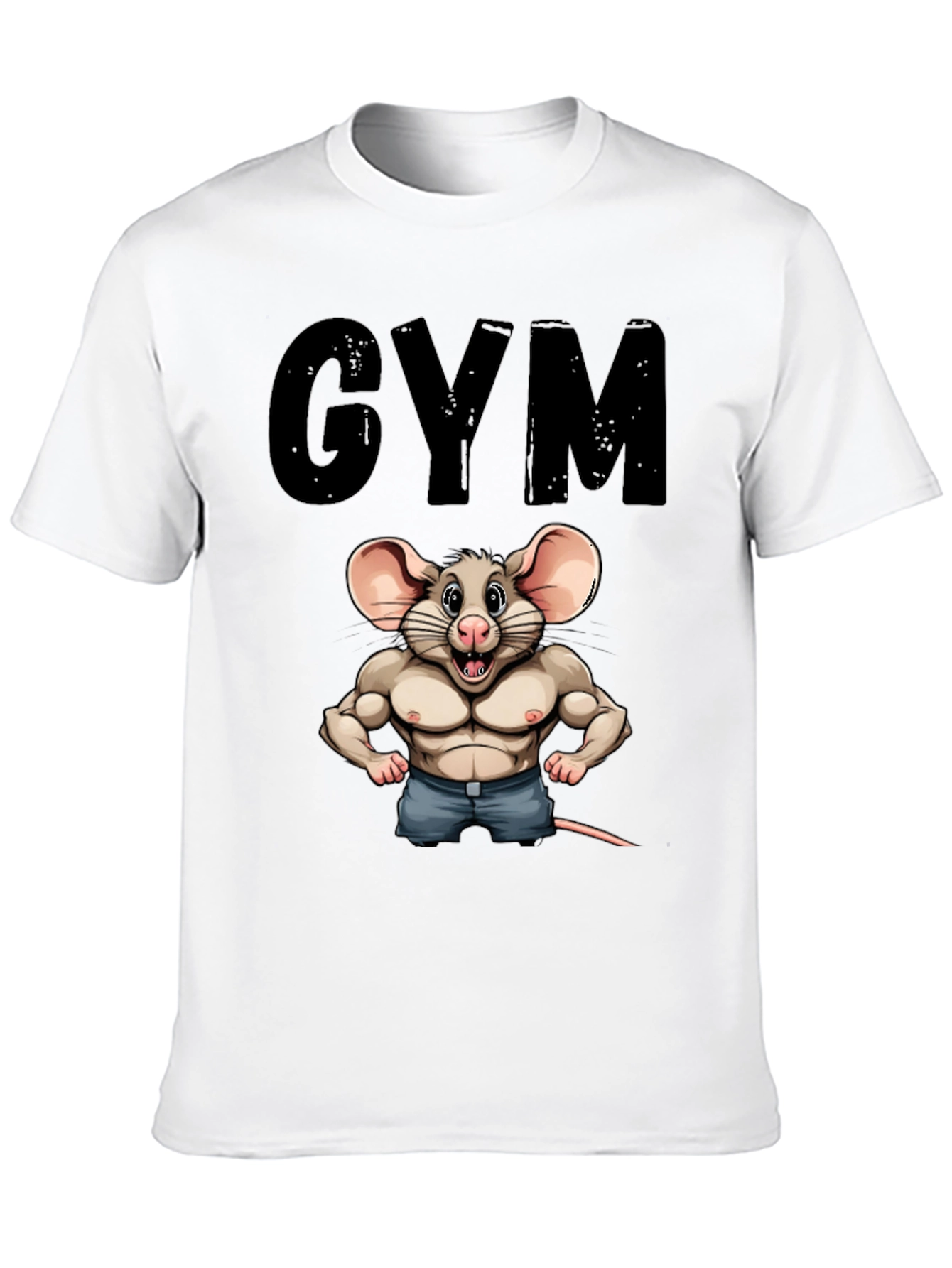 Black Funny Gym Rat T-Shirt view 10