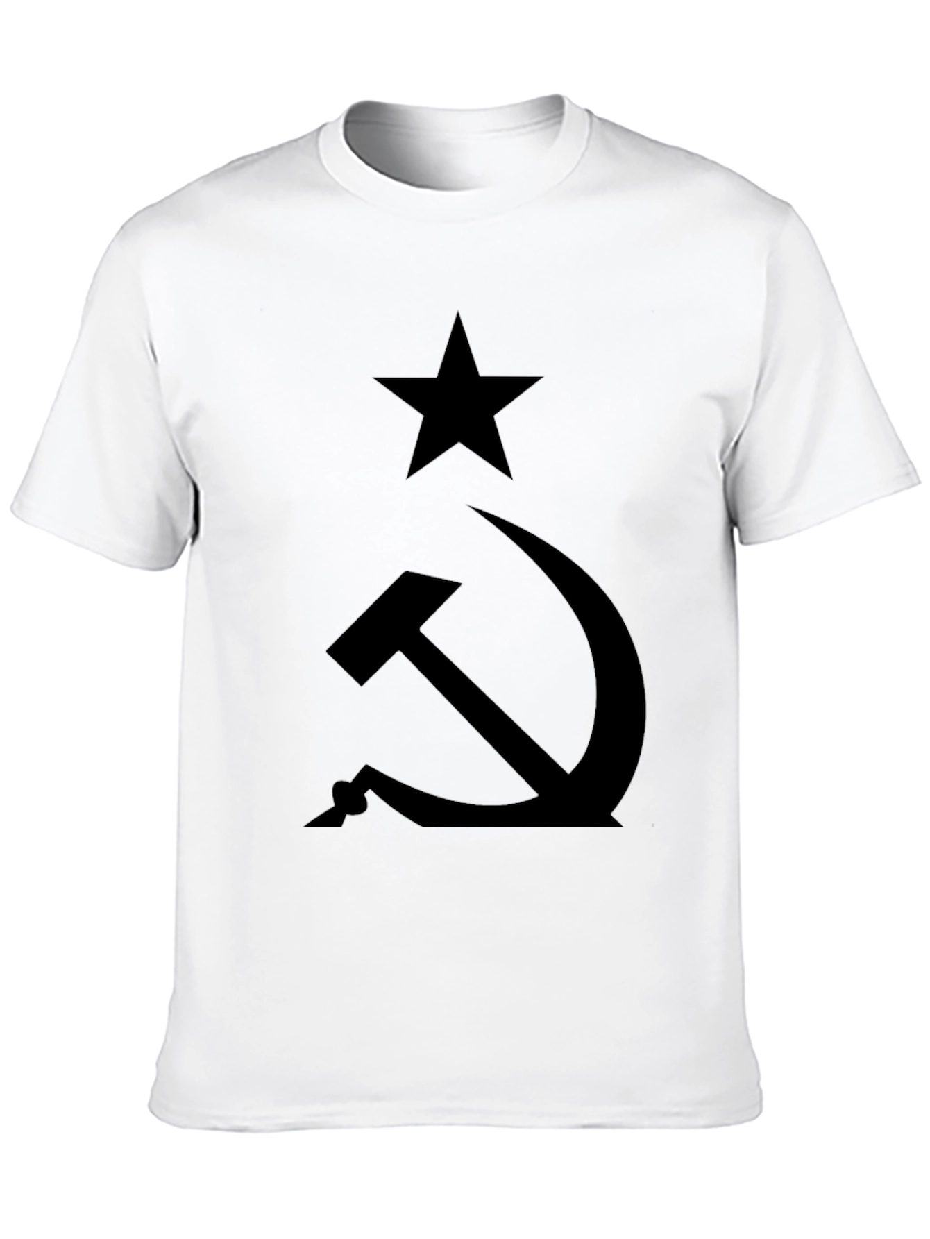 Black Hammer & Sickle Black T-Shirt - Classic Communist Symbol view 10