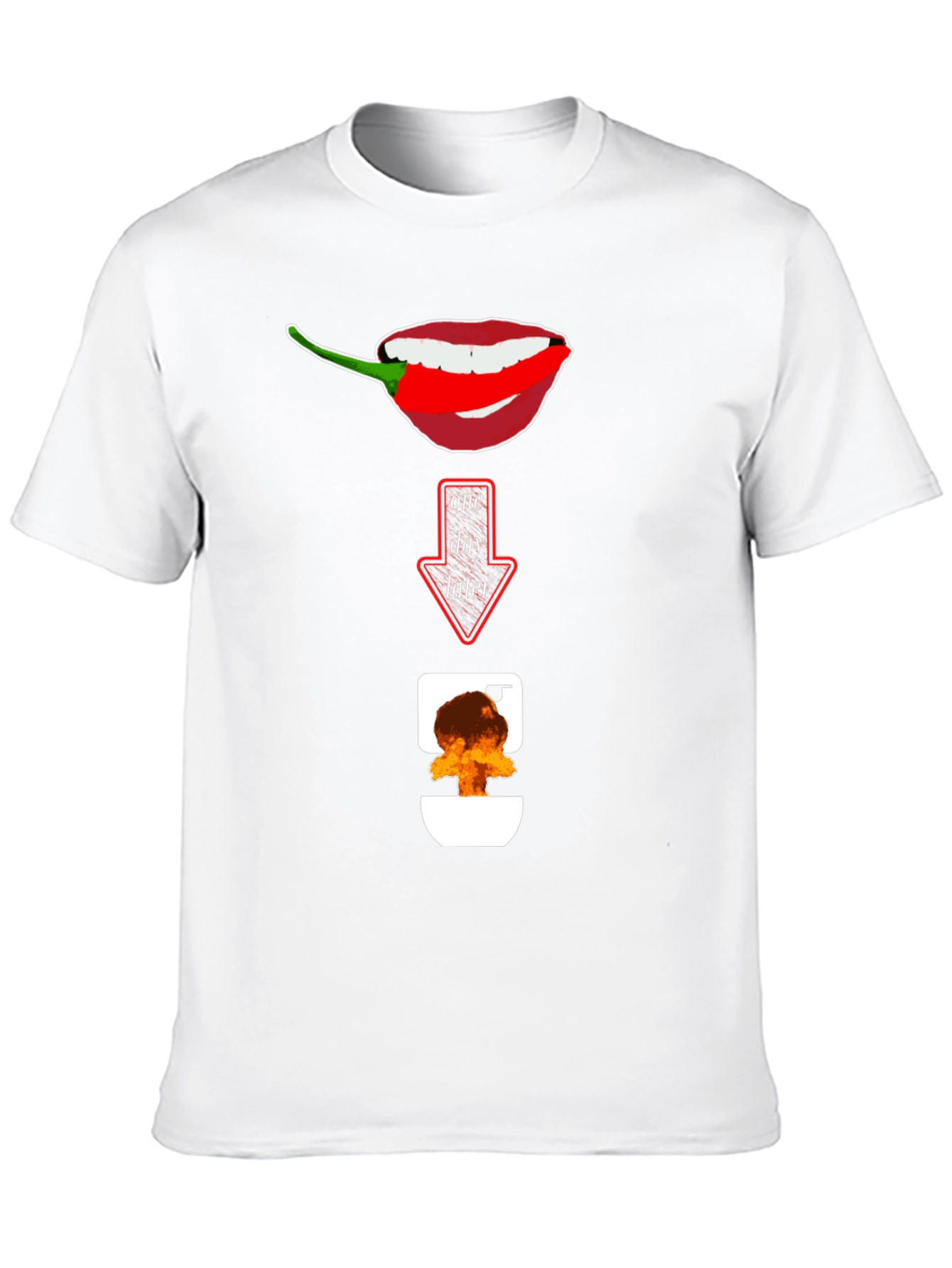 Black Spicy Food Humor T-Shirt: Afterburn Graphic Tee view 10