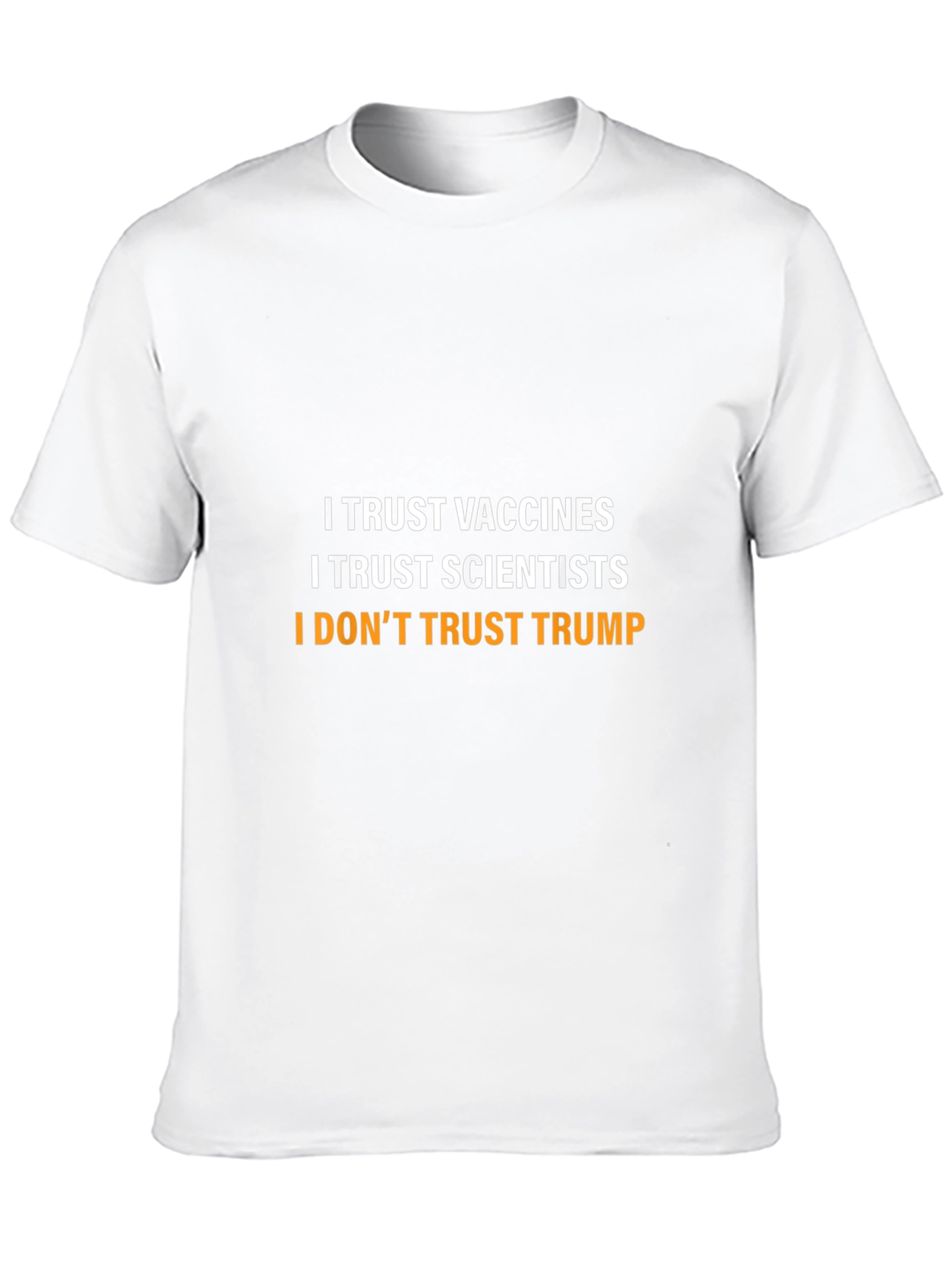 Black I Trust Vaccines T-Shirt Anti-Trump Political Tee view 10