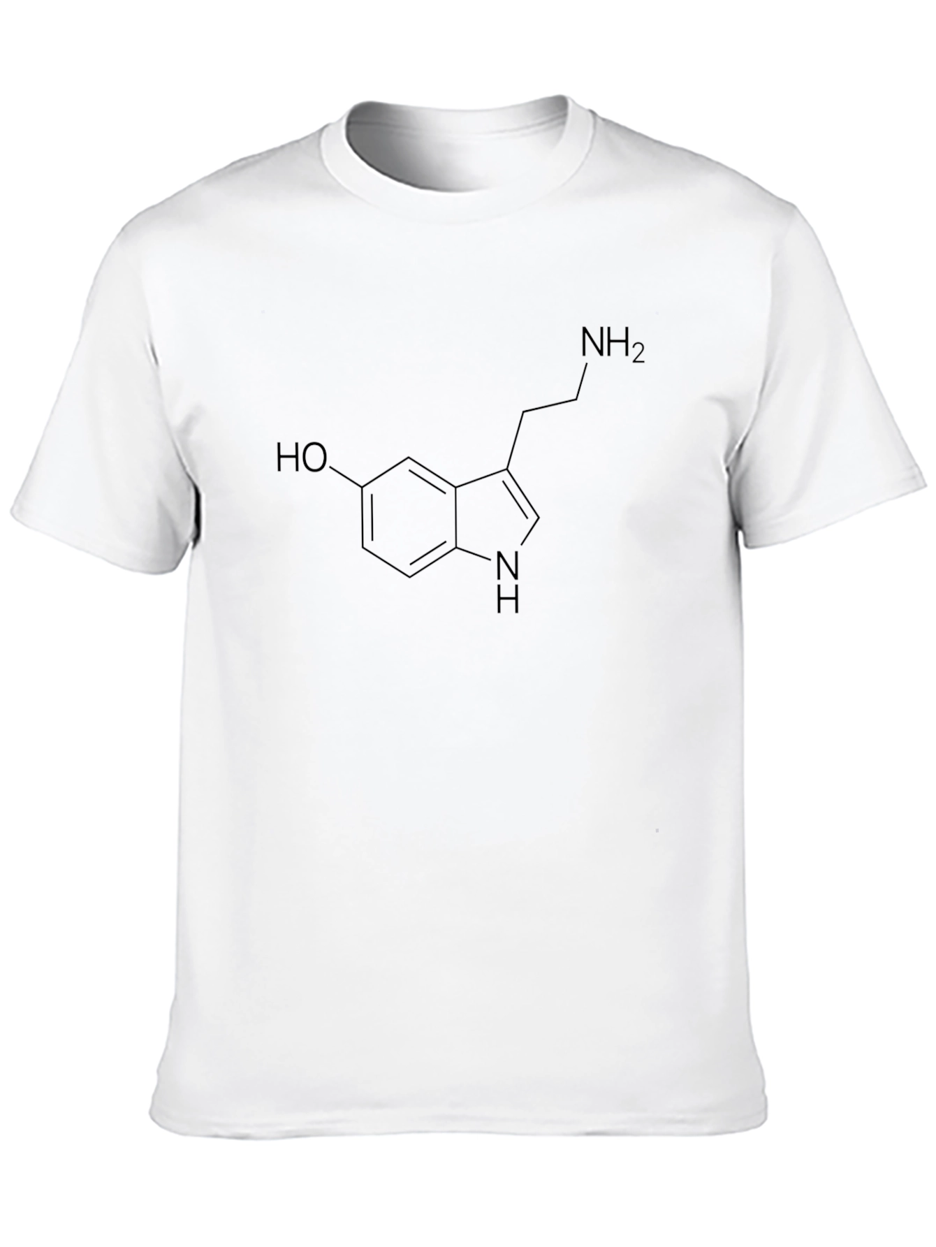 Black Serotonin Molecule Graphic Tee - Black view 10