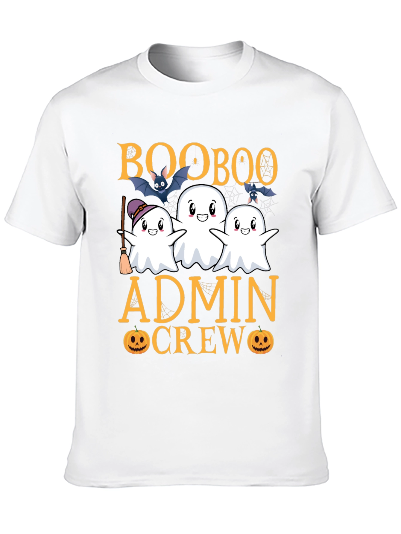 Black Boo Boo Admin Crew Halloween T-Shirt view 10