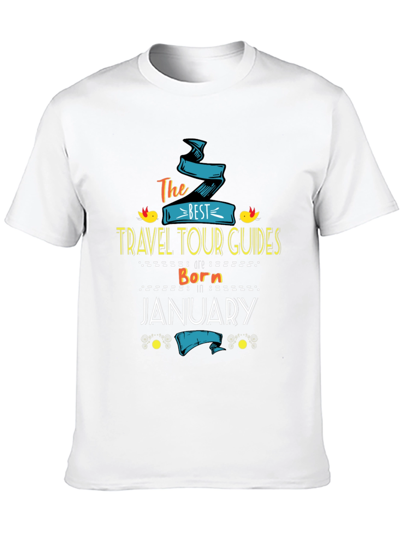 Black Best Travel Tour Guides Born in January T-Shirt view 10