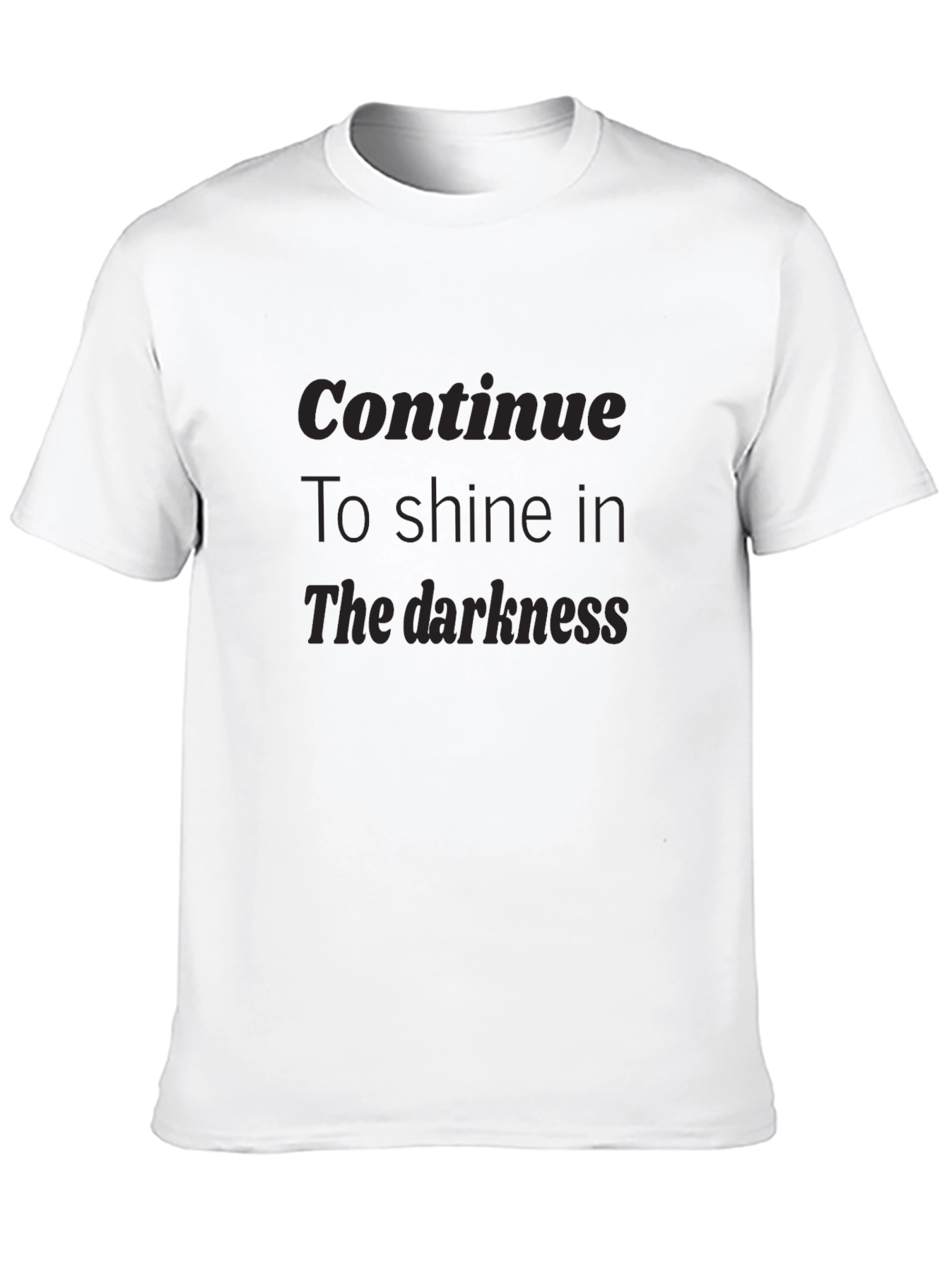 Black Inspirational 'Shine in Darkness' Black T-Shirt view 10